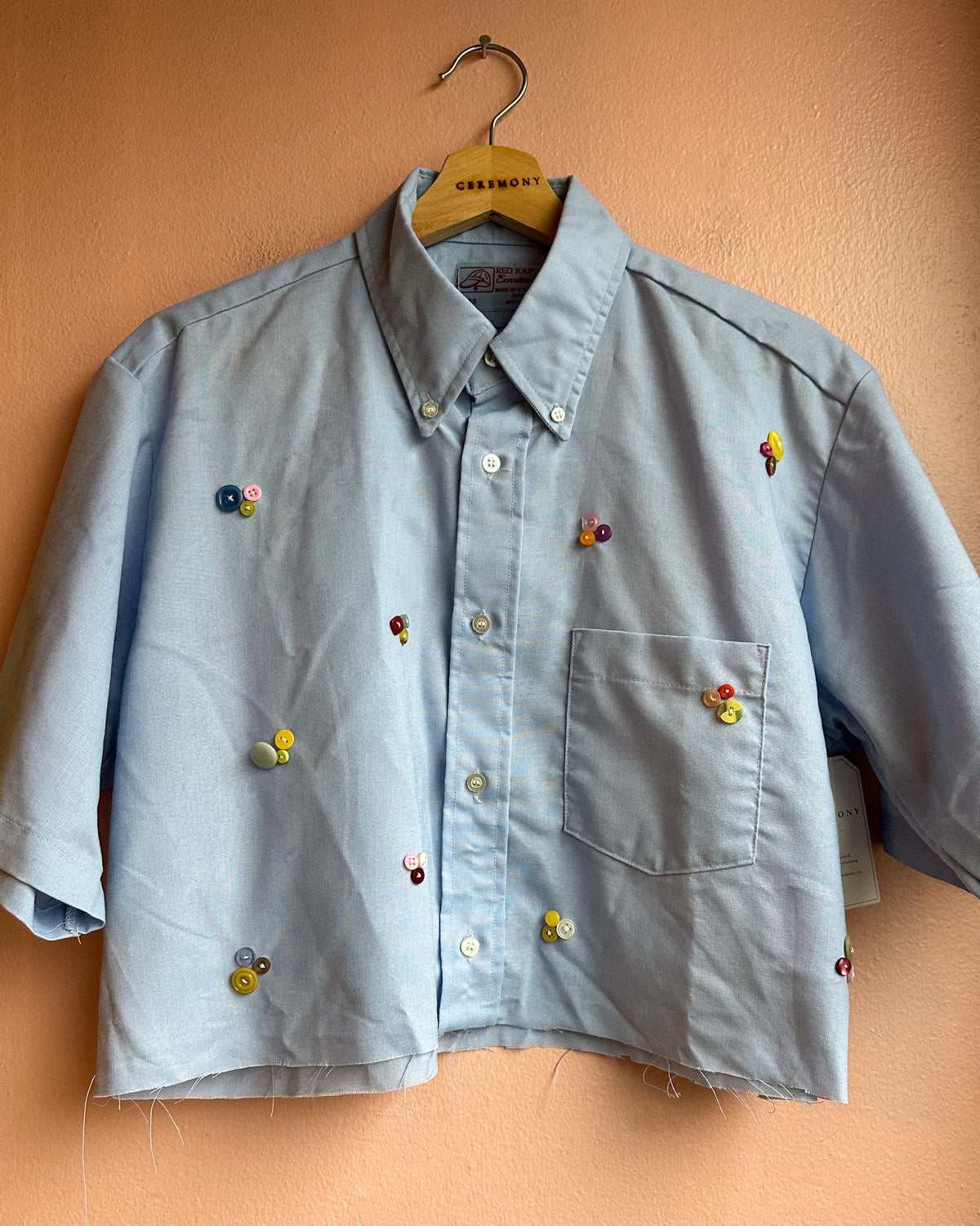 Cropped Button Shirt / Confetti