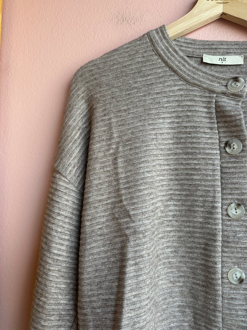 Jos Heavy Rib Cardigan in Camel