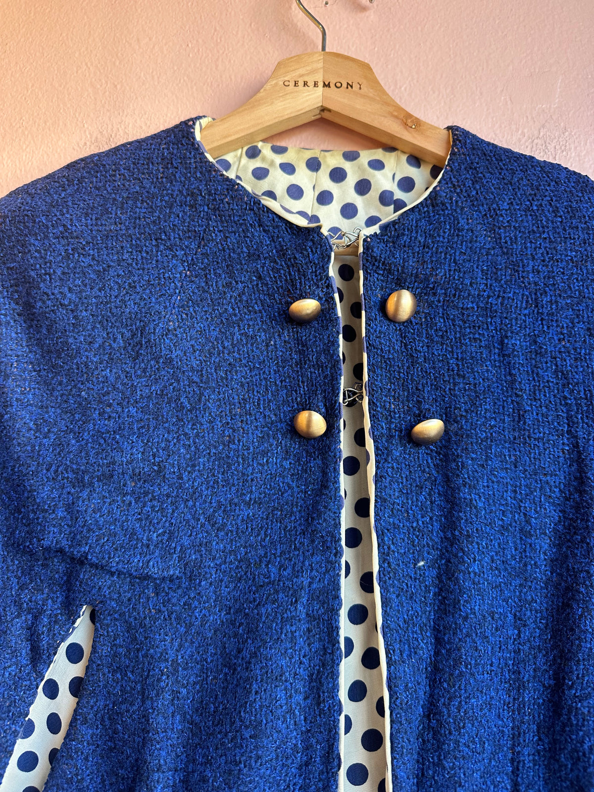 Vintage Wool Poncho / One Size