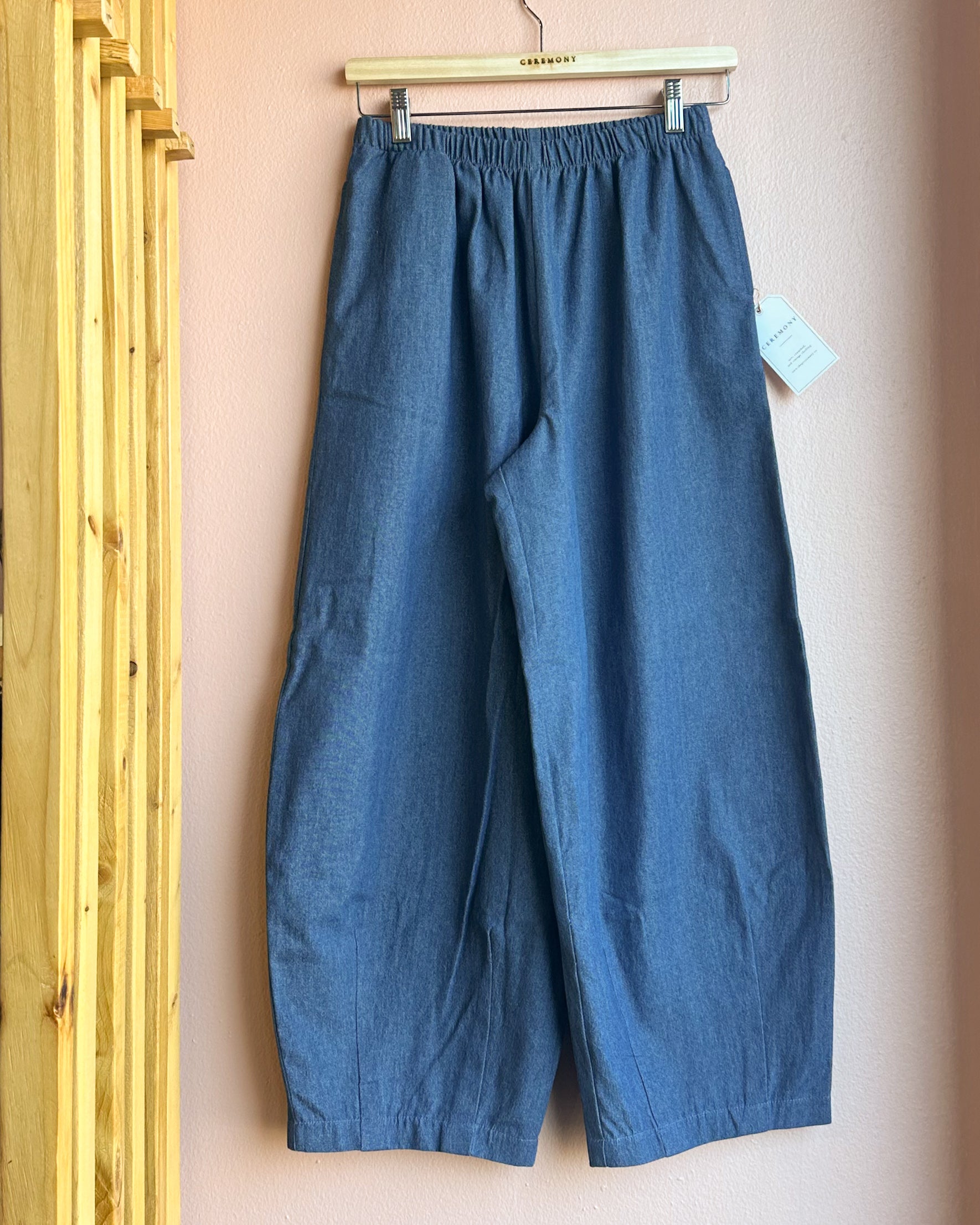 Denim Lantern Pant