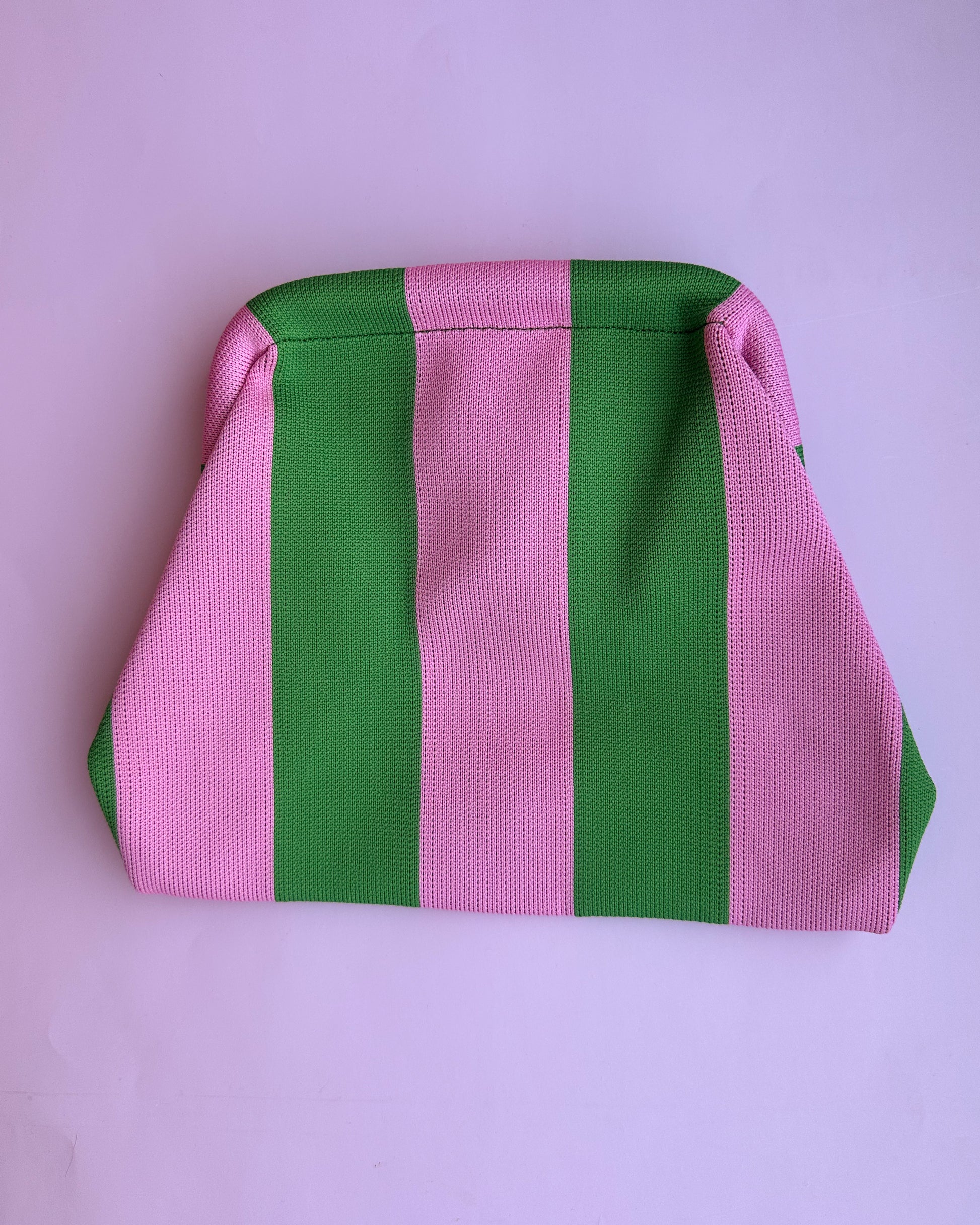 The Pip Clutch in Kiwi & Coral
