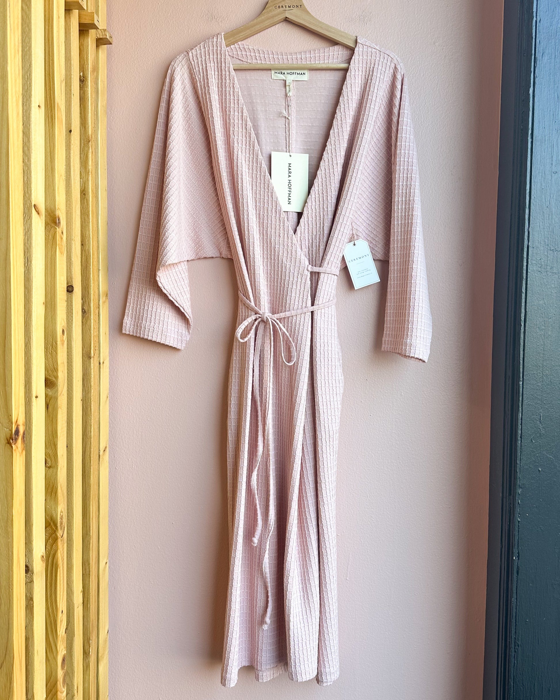 Mara Hoffman Tiffany Wrap Dress / Pink / Small