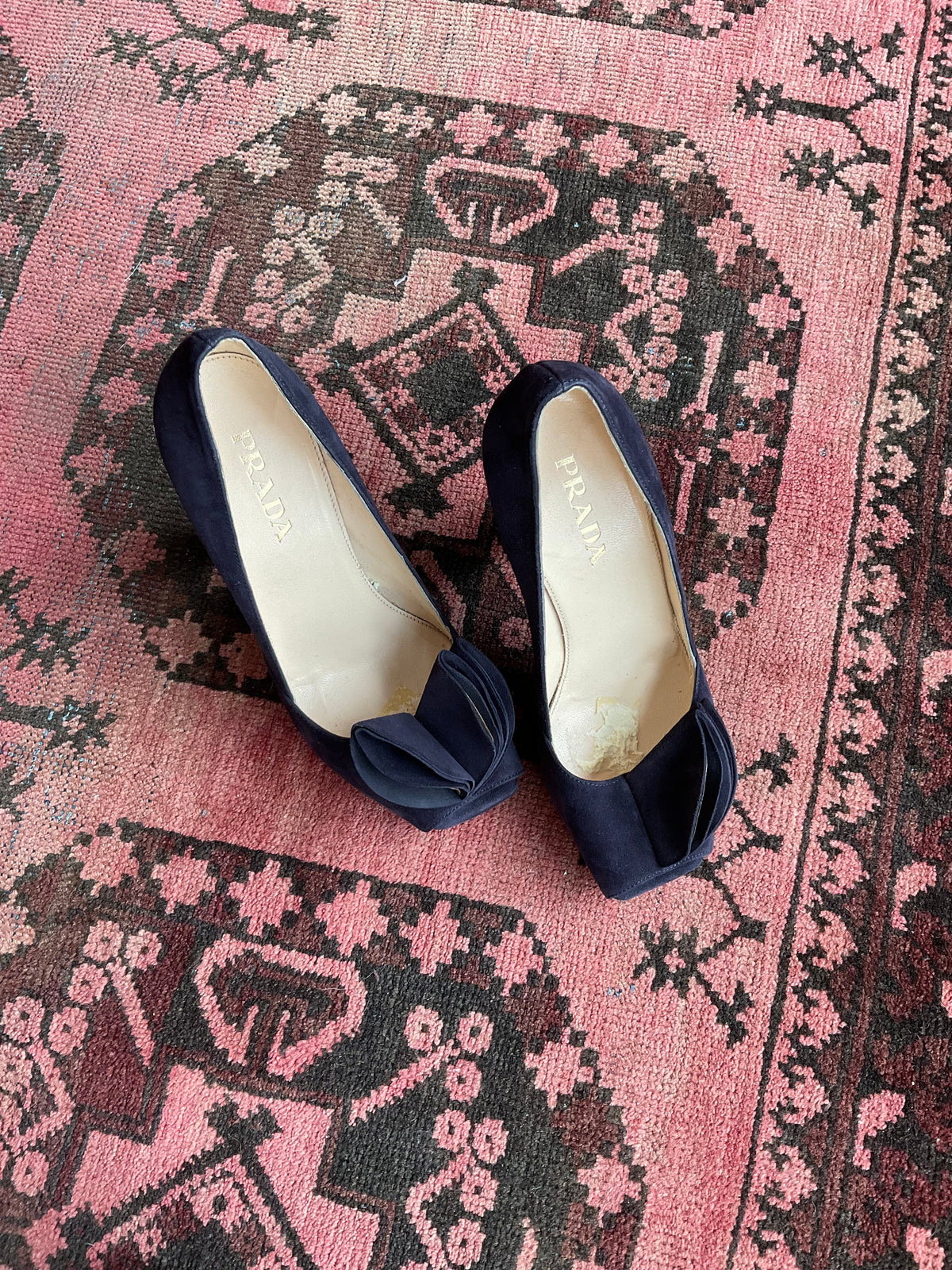 Prada Suede Platform Heels / Sz US 6 / IT 36