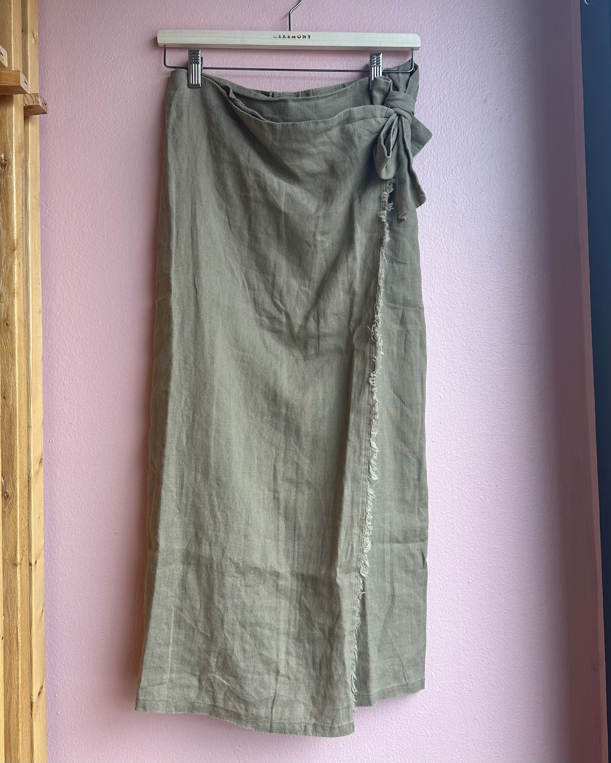 Lucy Linen Wrap Skirt