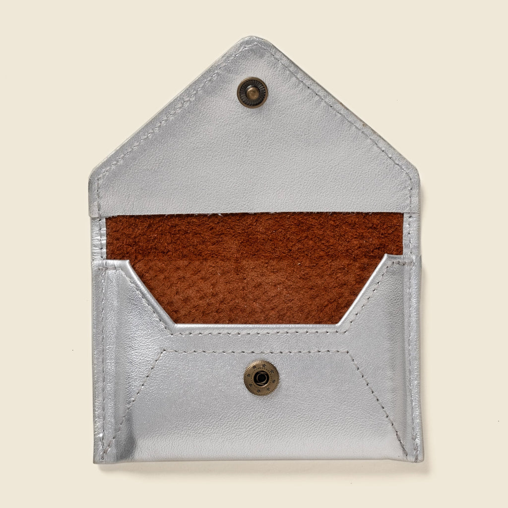 Mini Envelope Wallet With RFID protection - Silver