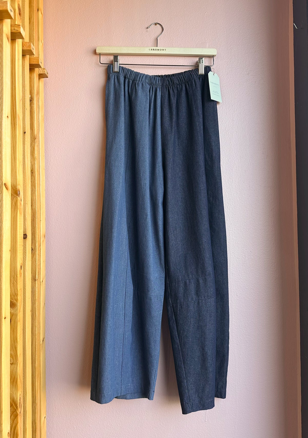 Chevy Two-Tone Barrel Leg Cotton Denim Pant
