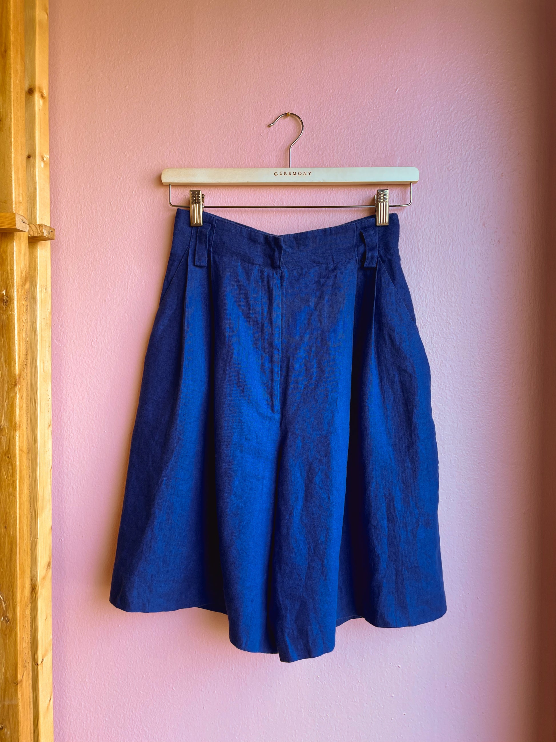 Lauren Alexandra Azure Linen Shorts / Size 8
