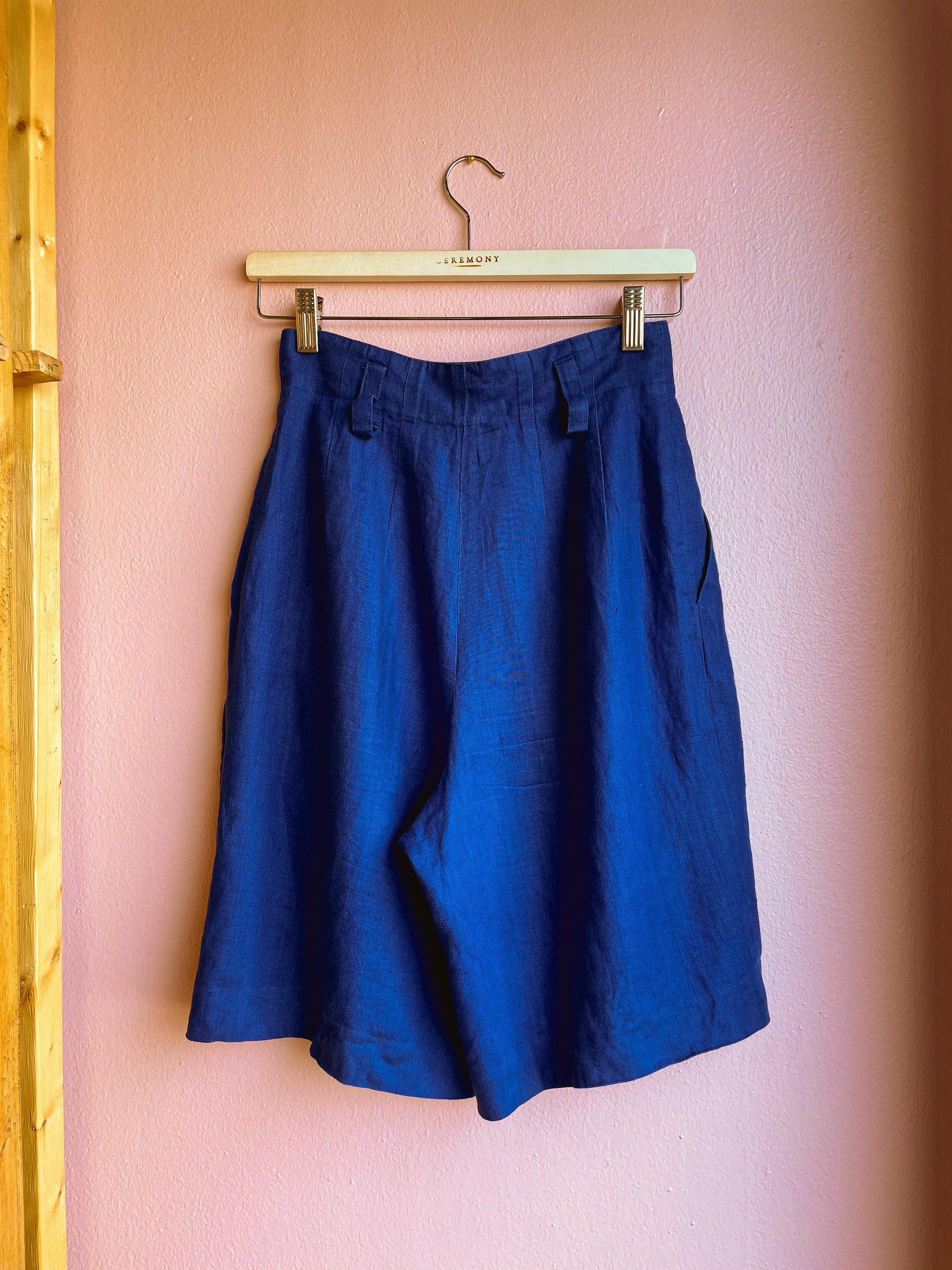 Lauren Alexandra Azure Linen Shorts / Size 8