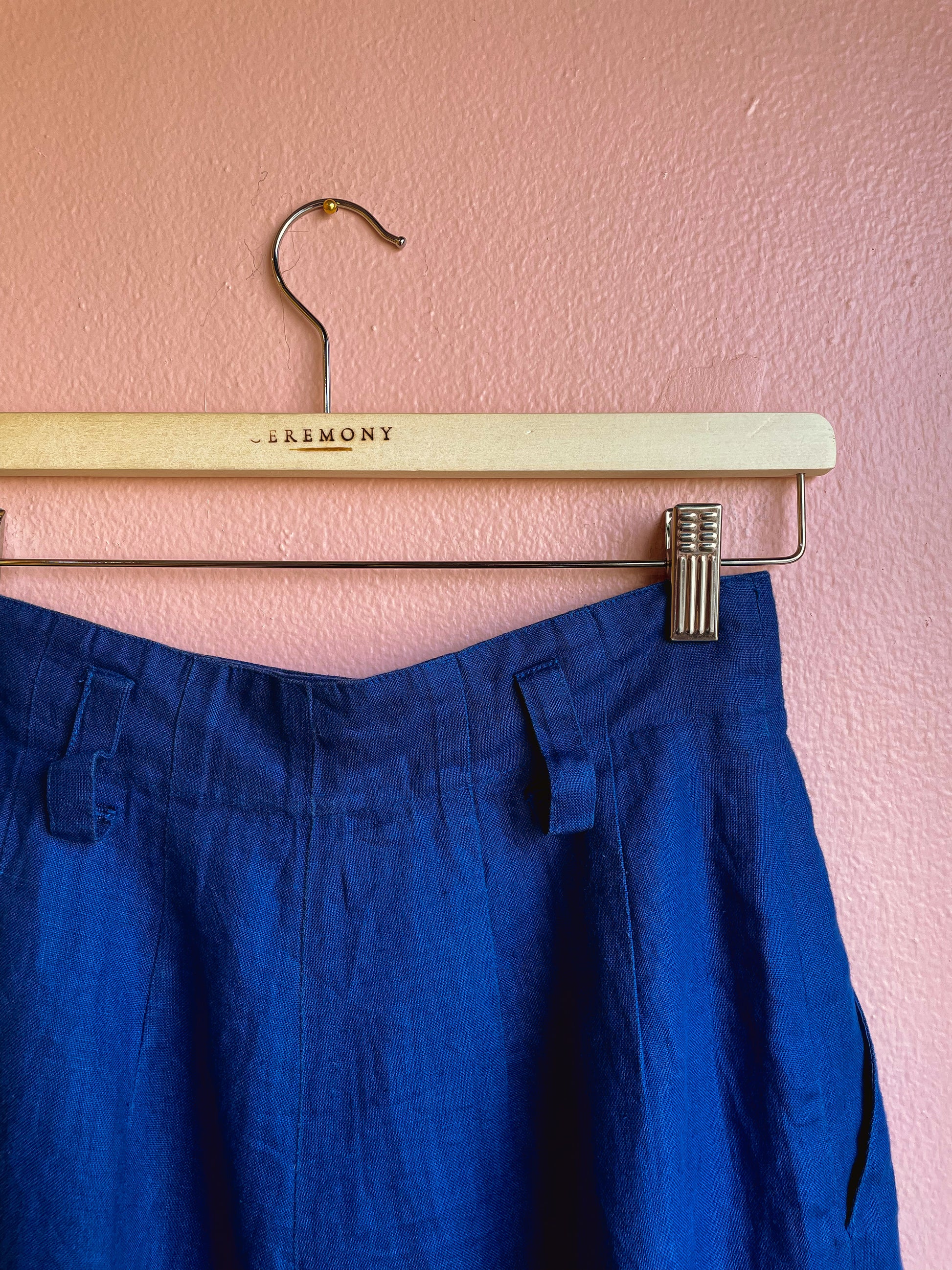 Lauren Alexandra Azure Linen Shorts / Size 8