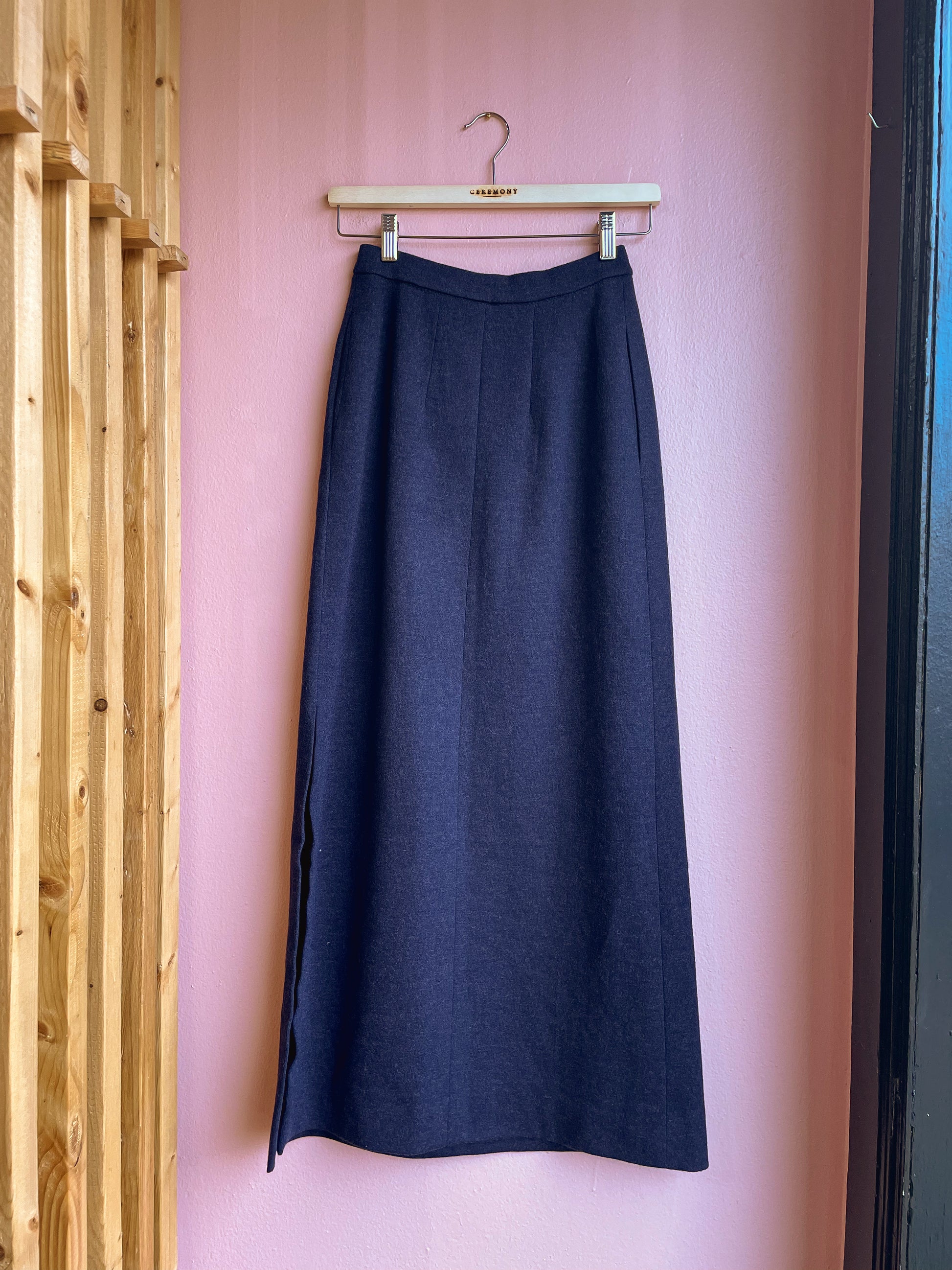 Bleyle for Hooper 80s Oxford Blue Wool Skirt