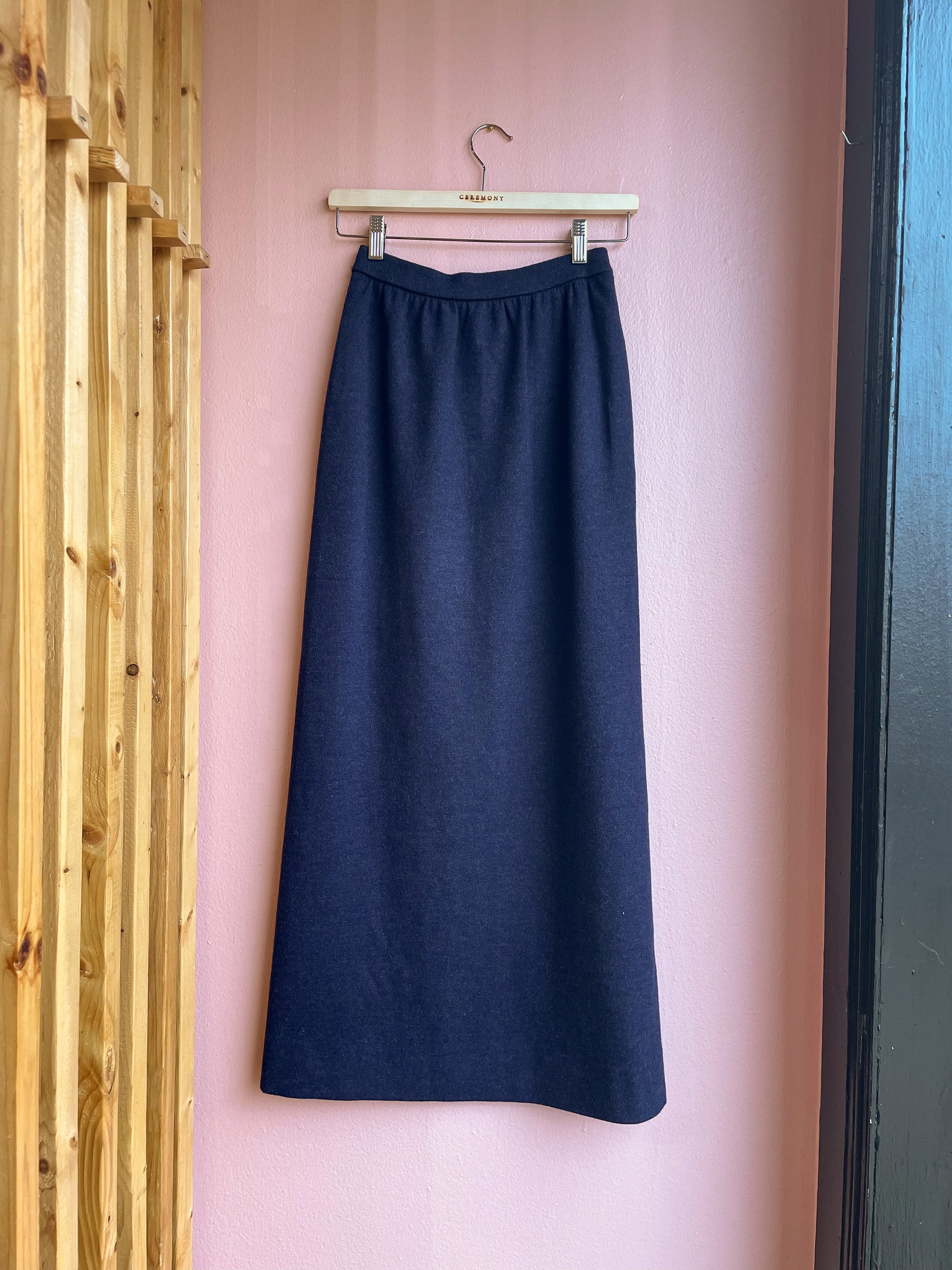 Bleyle for Hooper 80s Oxford Blue Wool Skirt