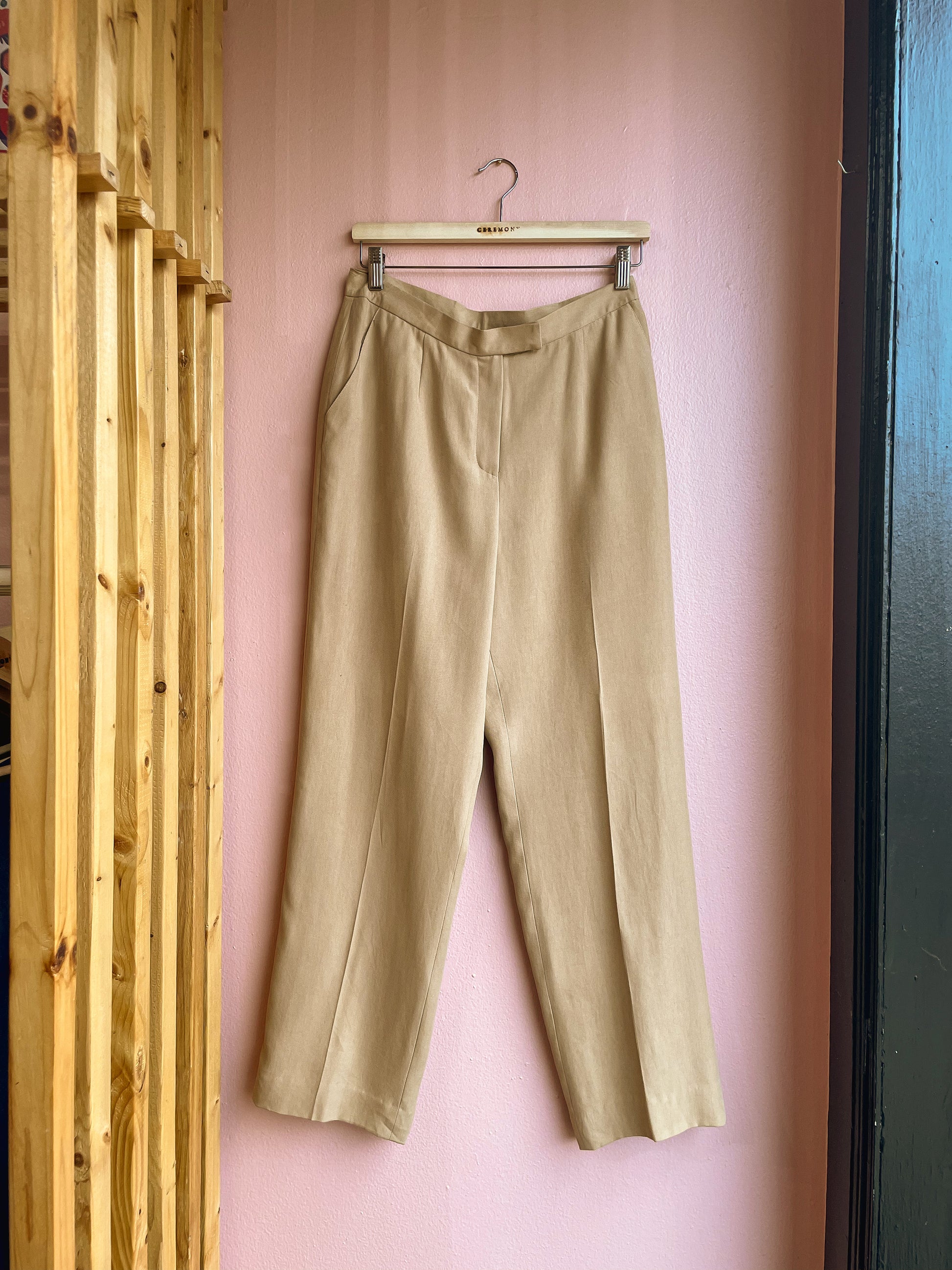 Ralph Lauren Silk Camel Trousers / Size 10