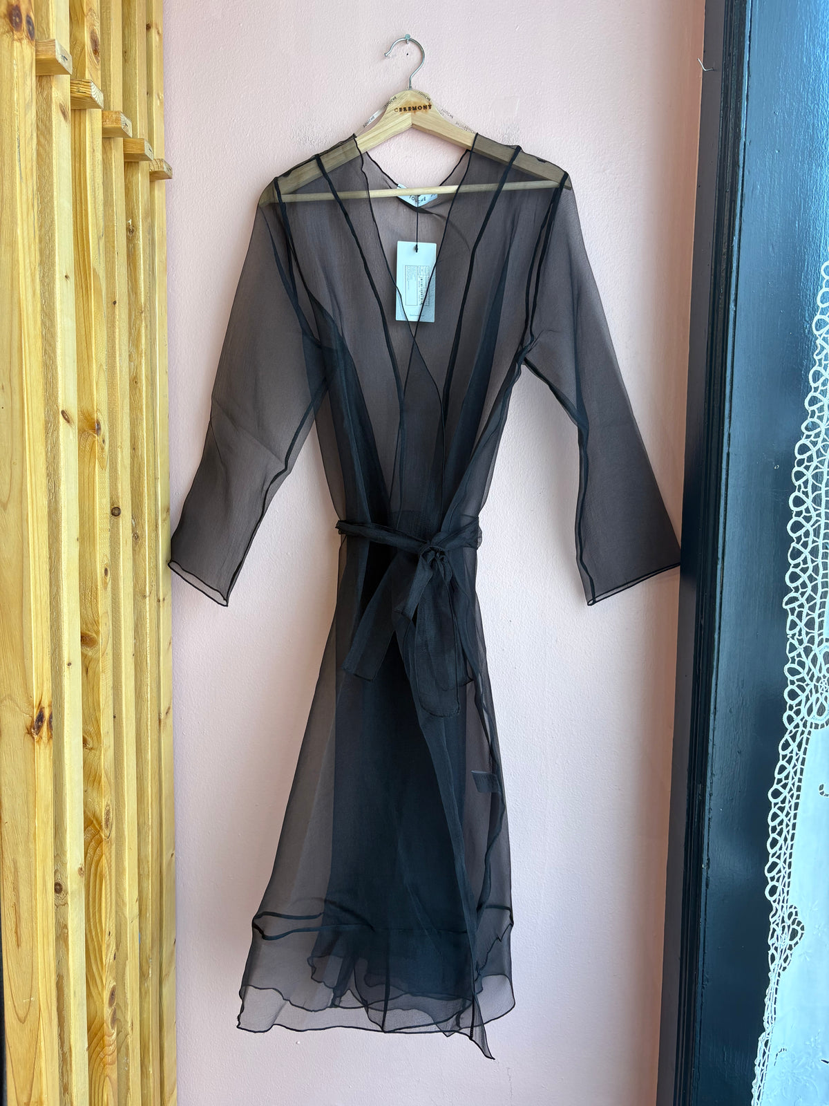 SHEER OPEN MAXI DRESS  / One Size