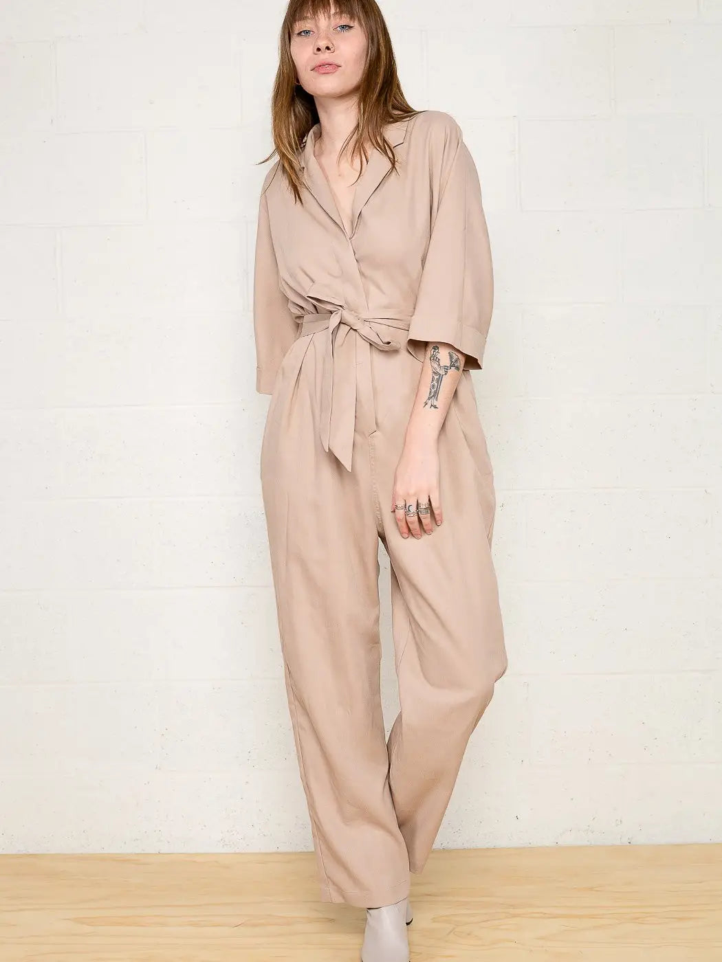 Charlotte Jumpsuit in Taupe