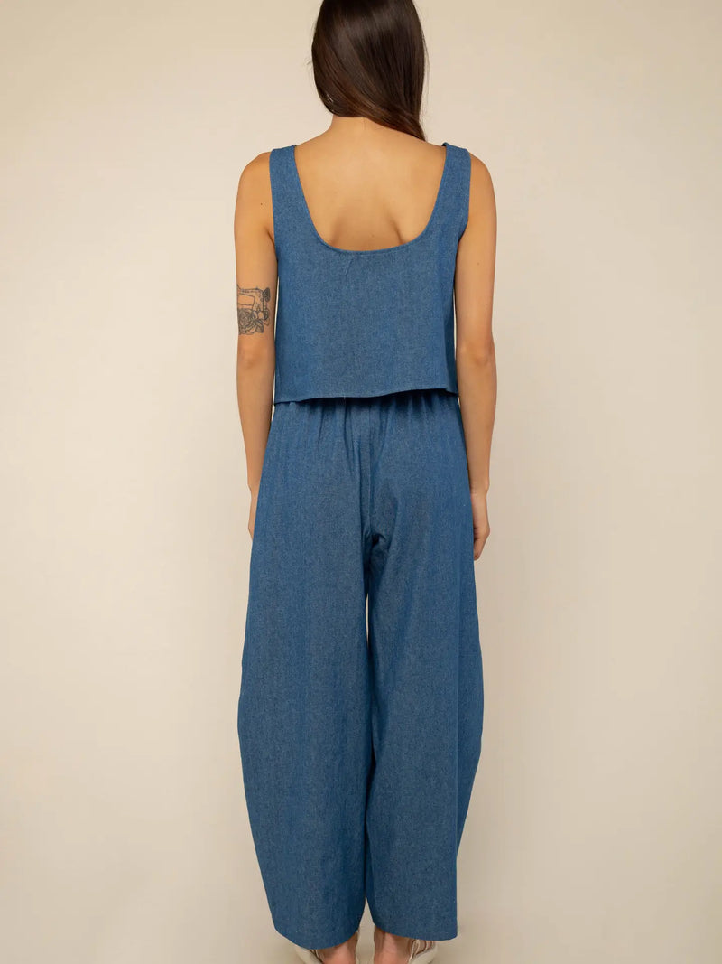 Denim Lantern Pant