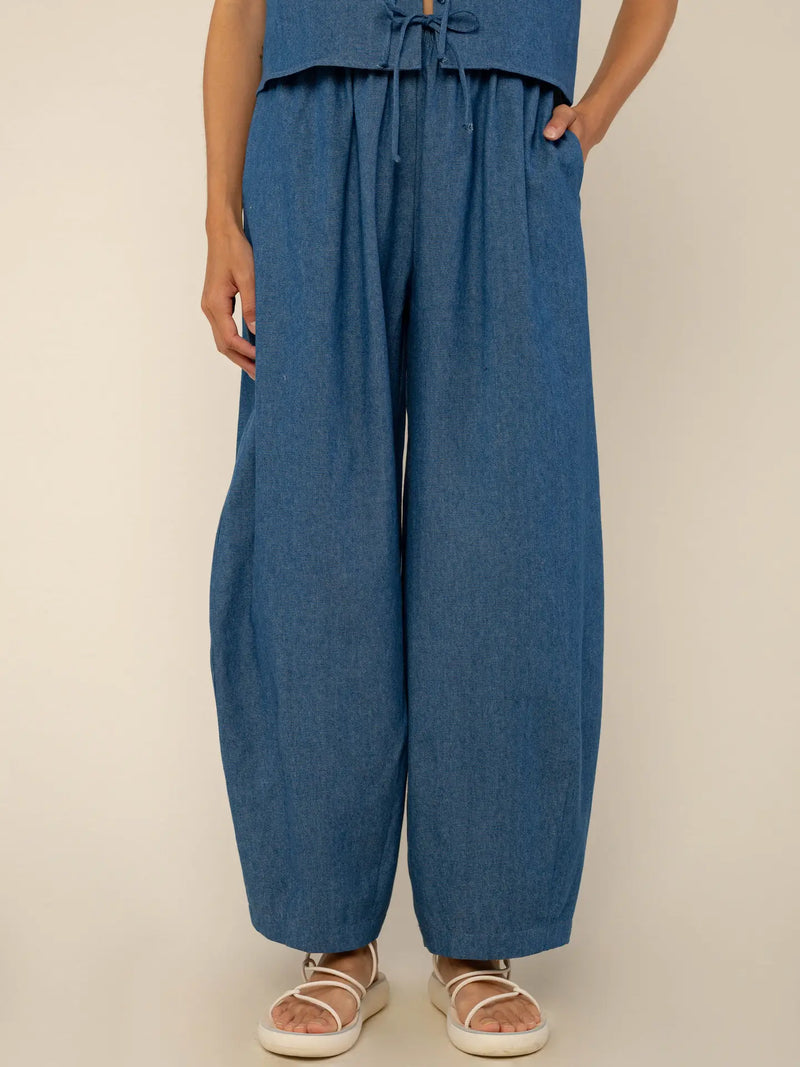 Denim Lantern Pant