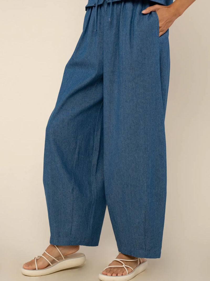 Denim Lantern Pant