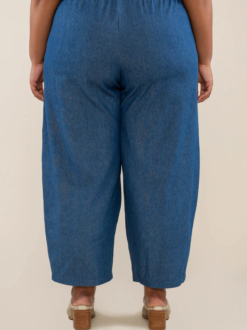 Denim Lantern Pant
