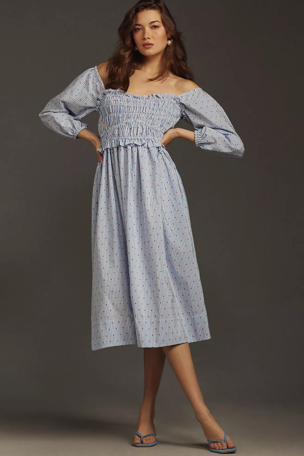 Pauli Smocked Midi Dress