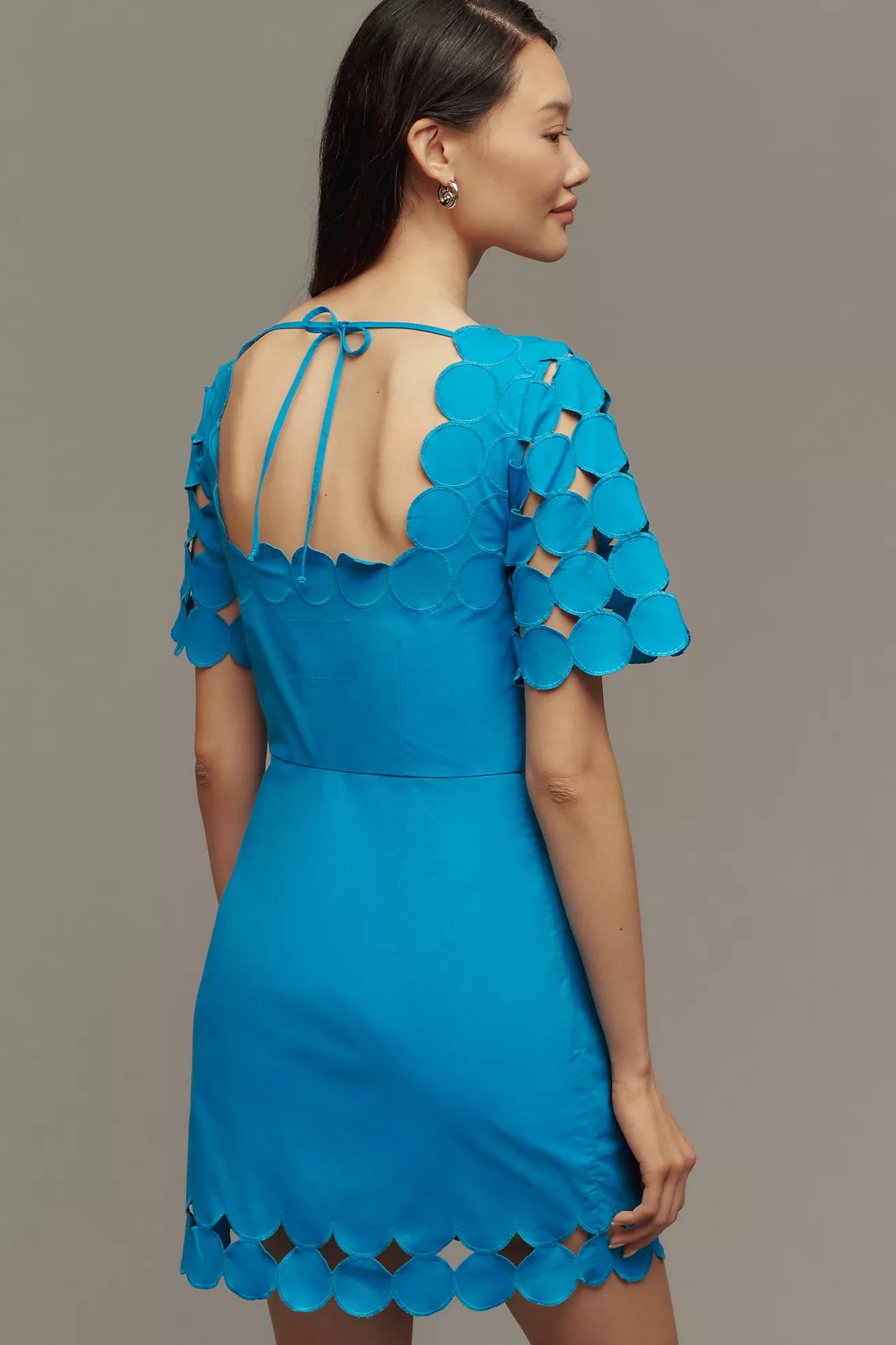 Cutwork Mini Shift Dress
