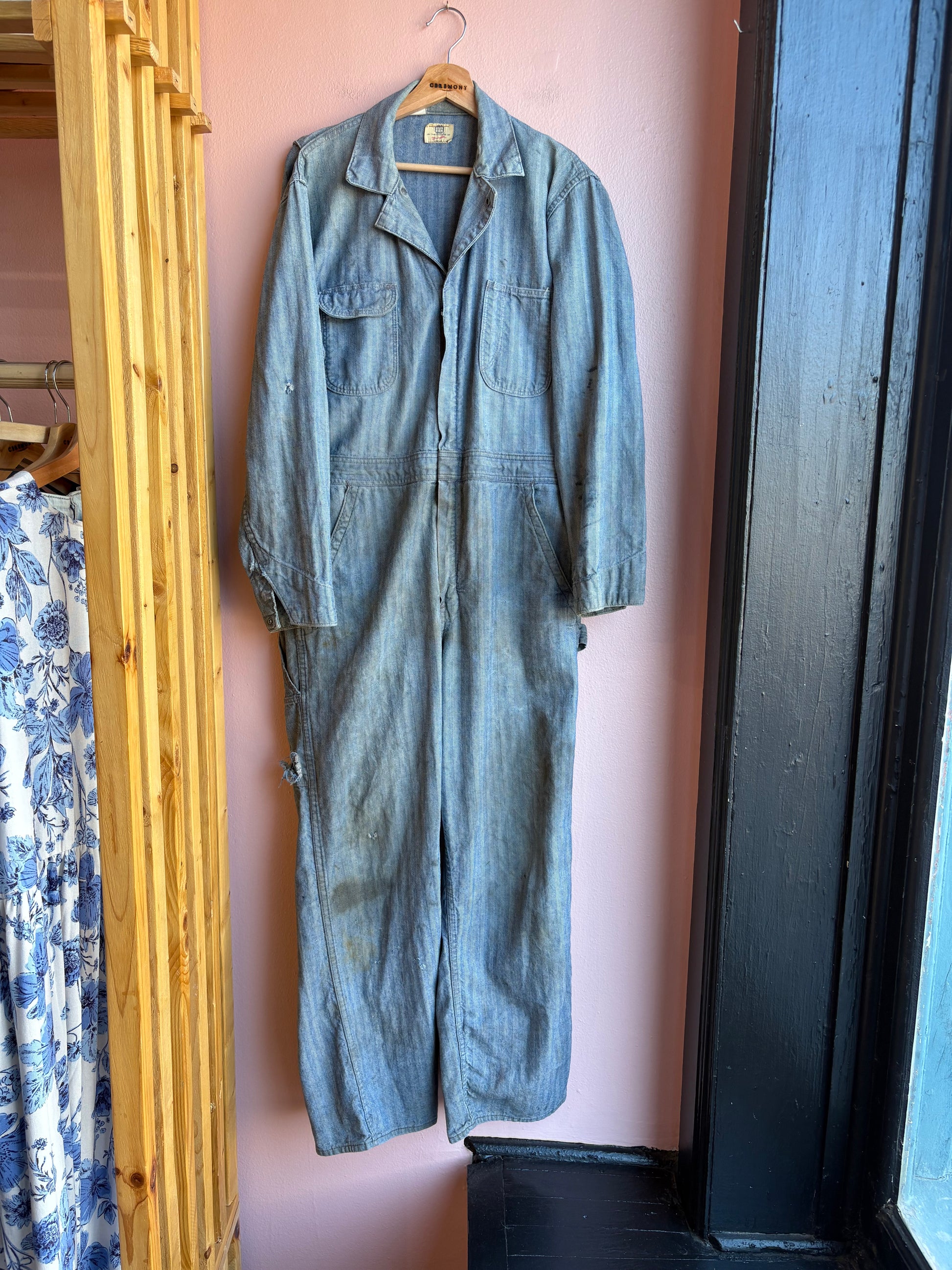 Vintage Big Ben Herringbone Twill Coveralls / Size M 38-40