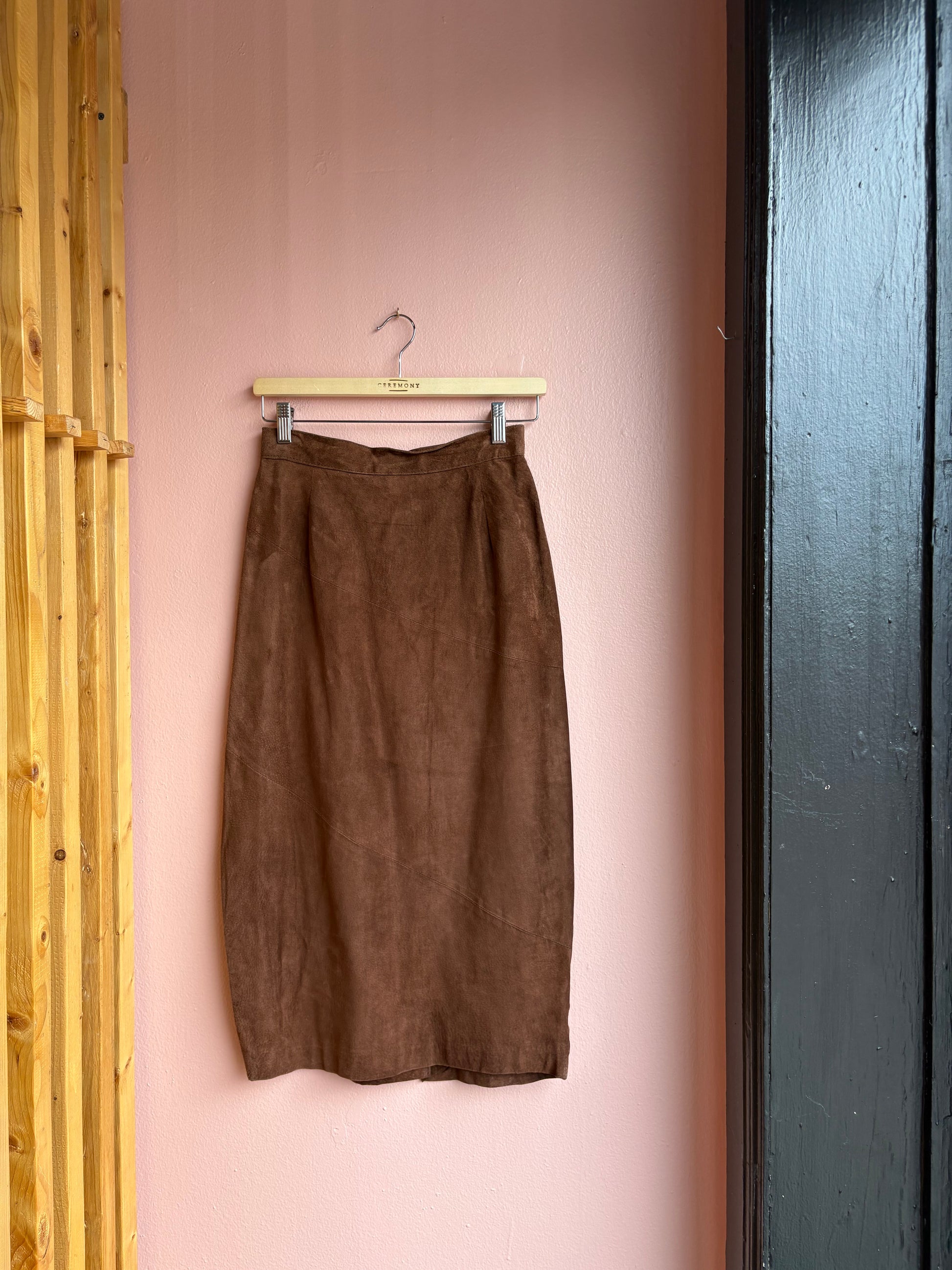 Michelle Stuart Leather Skirt