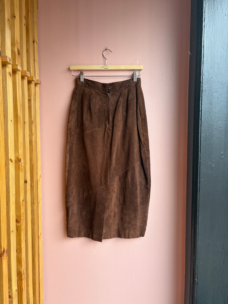 Michelle Stuart Leather Skirt / Size 8