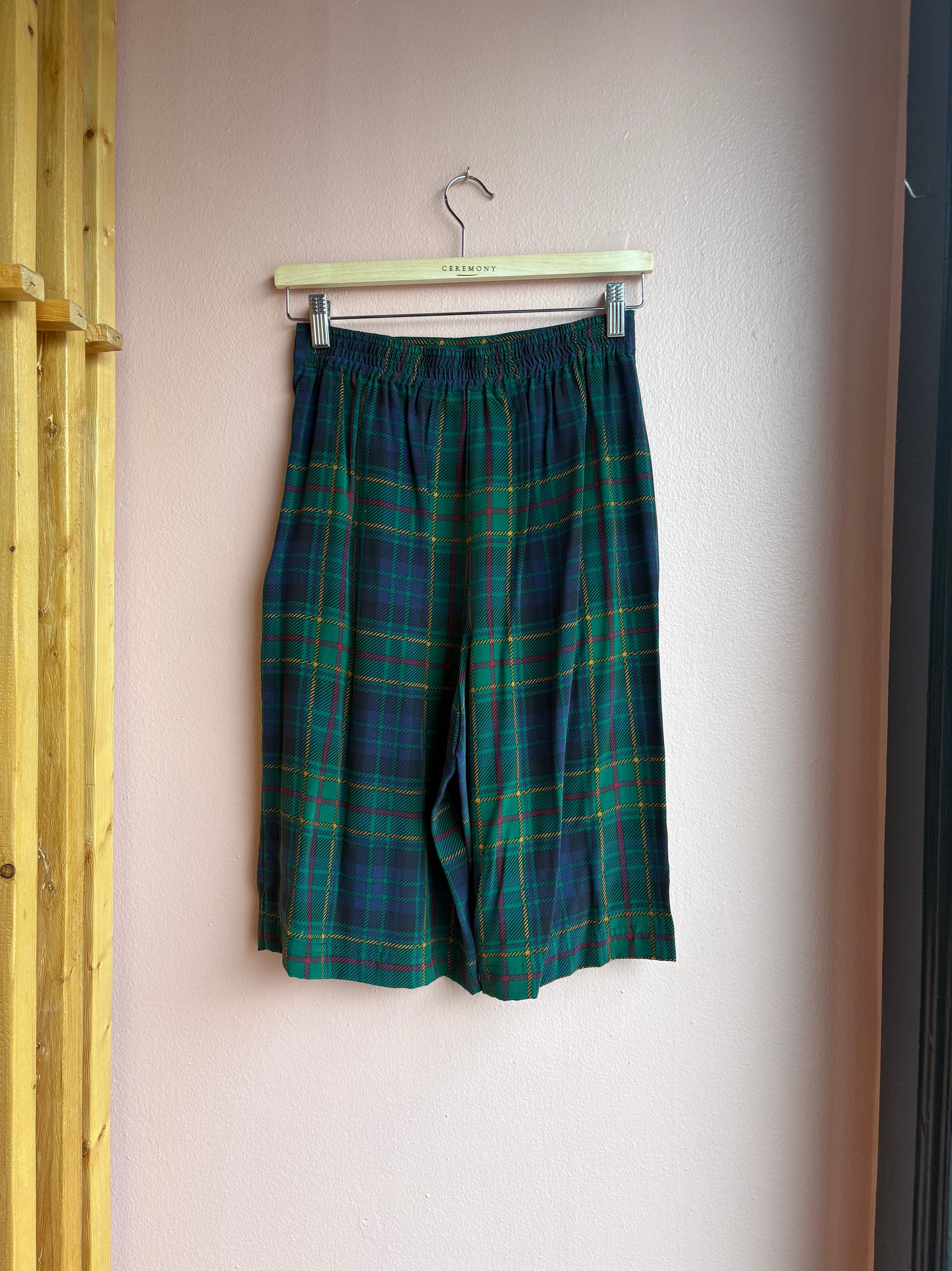 Sunny Leigh Tartan Silk Shorts