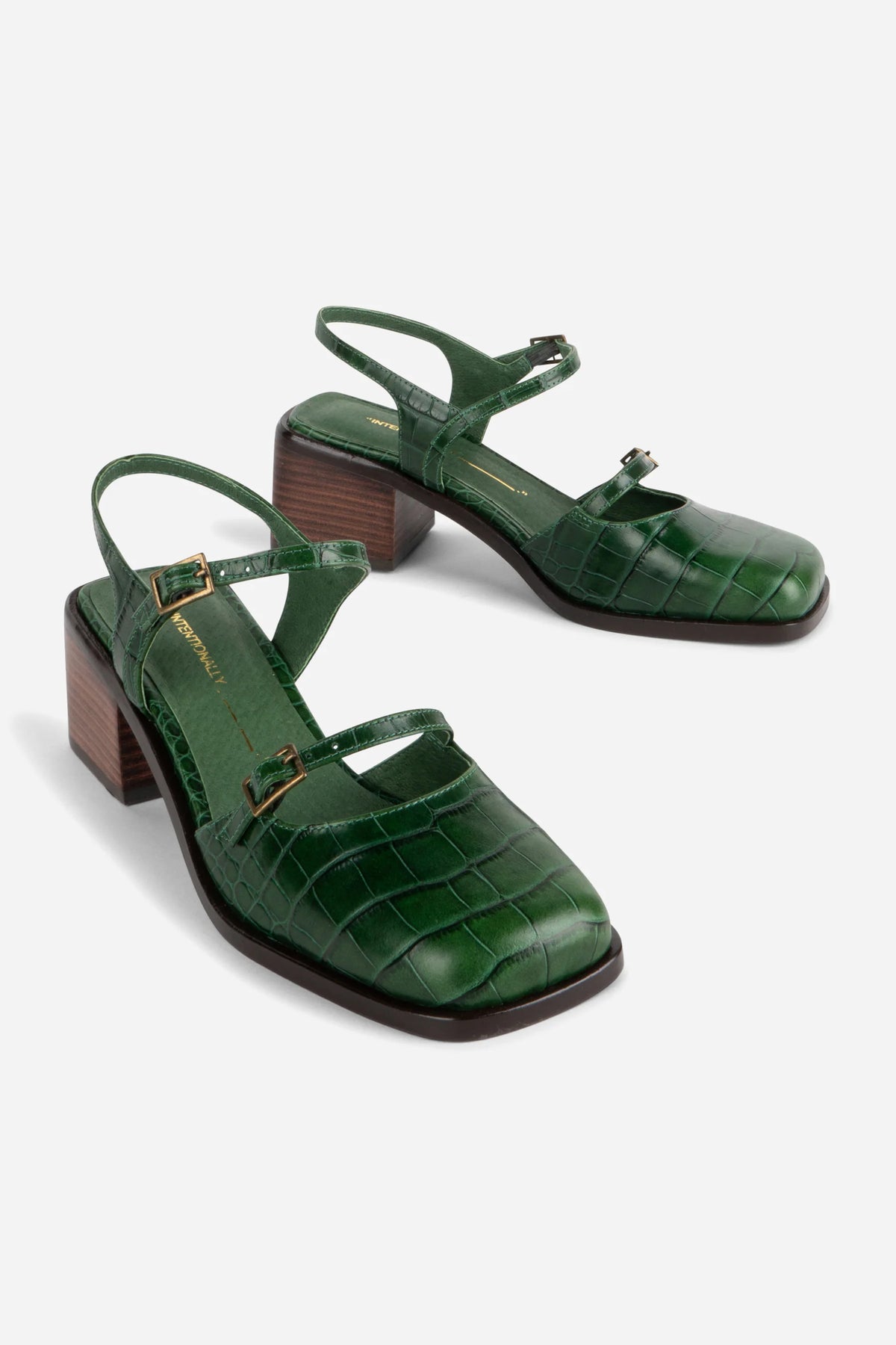 Mitzi Mary Jane Block Heel / Forest