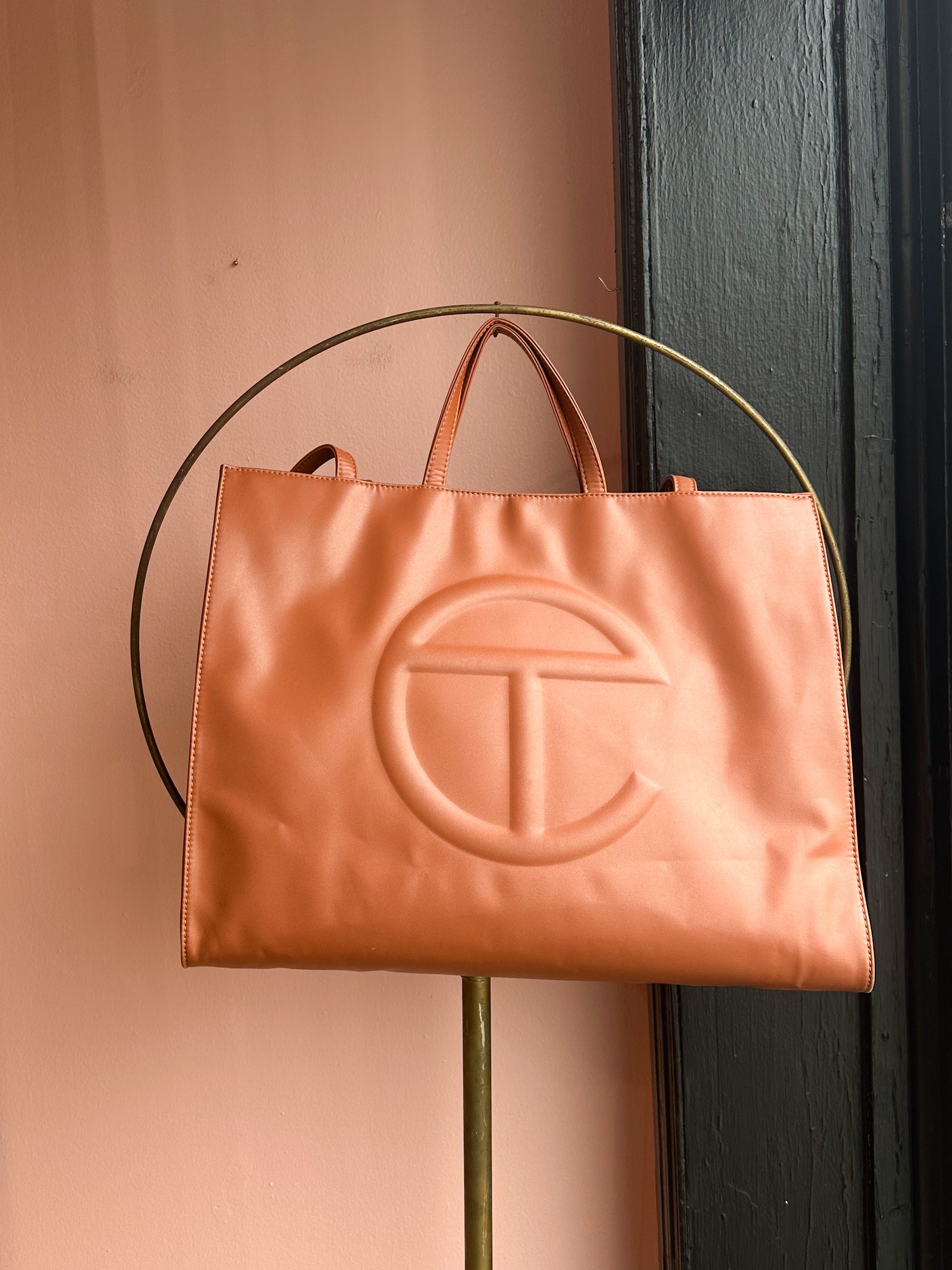 Large Telfar Bag in Tan