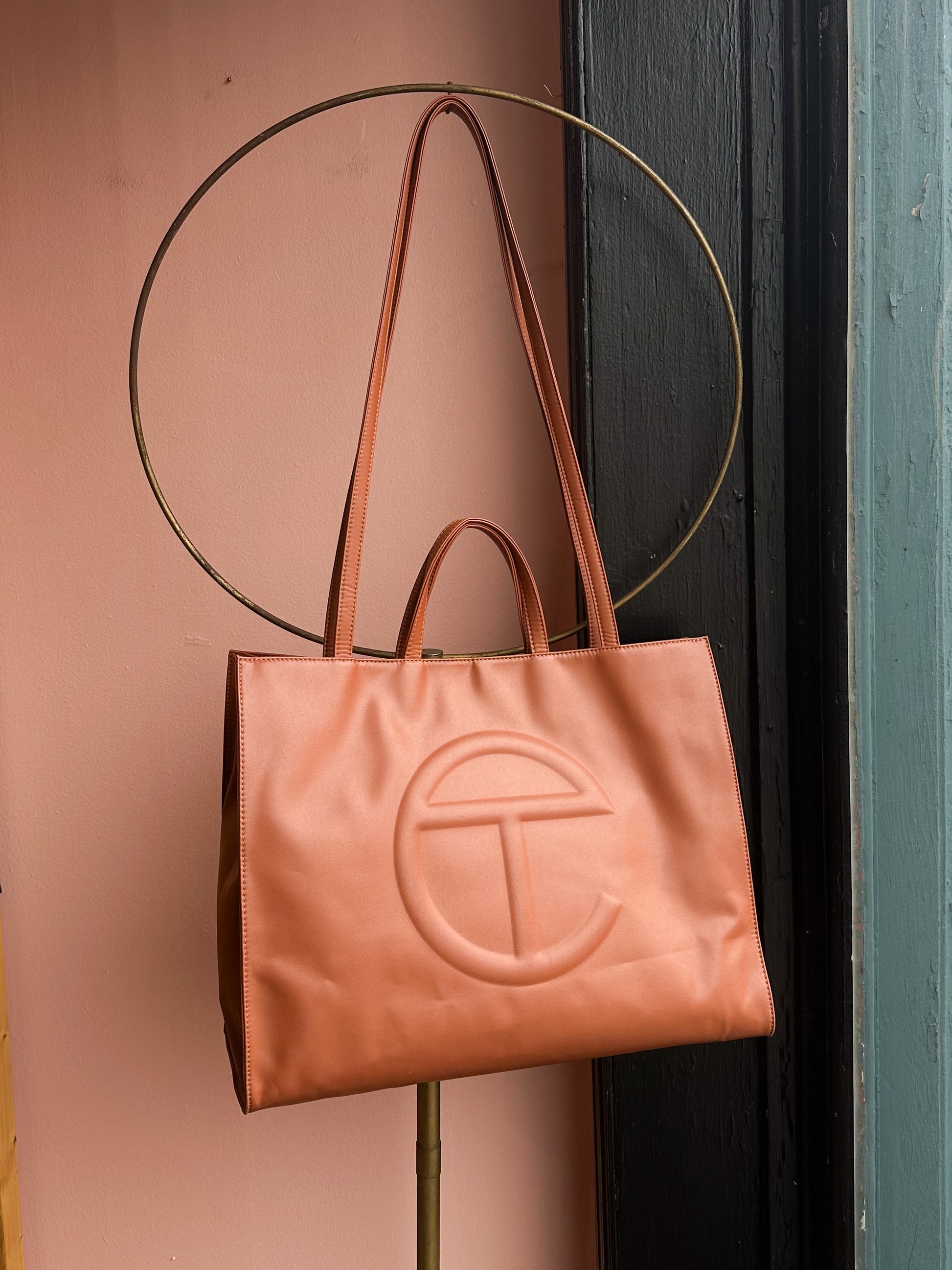 Large Telfar Bag in Tan