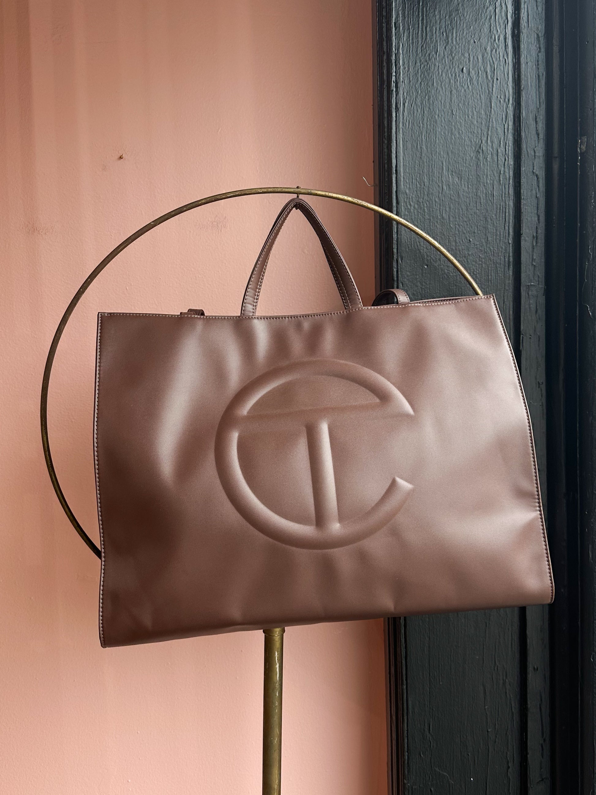 Large Telfar Bag in Chocolate brown