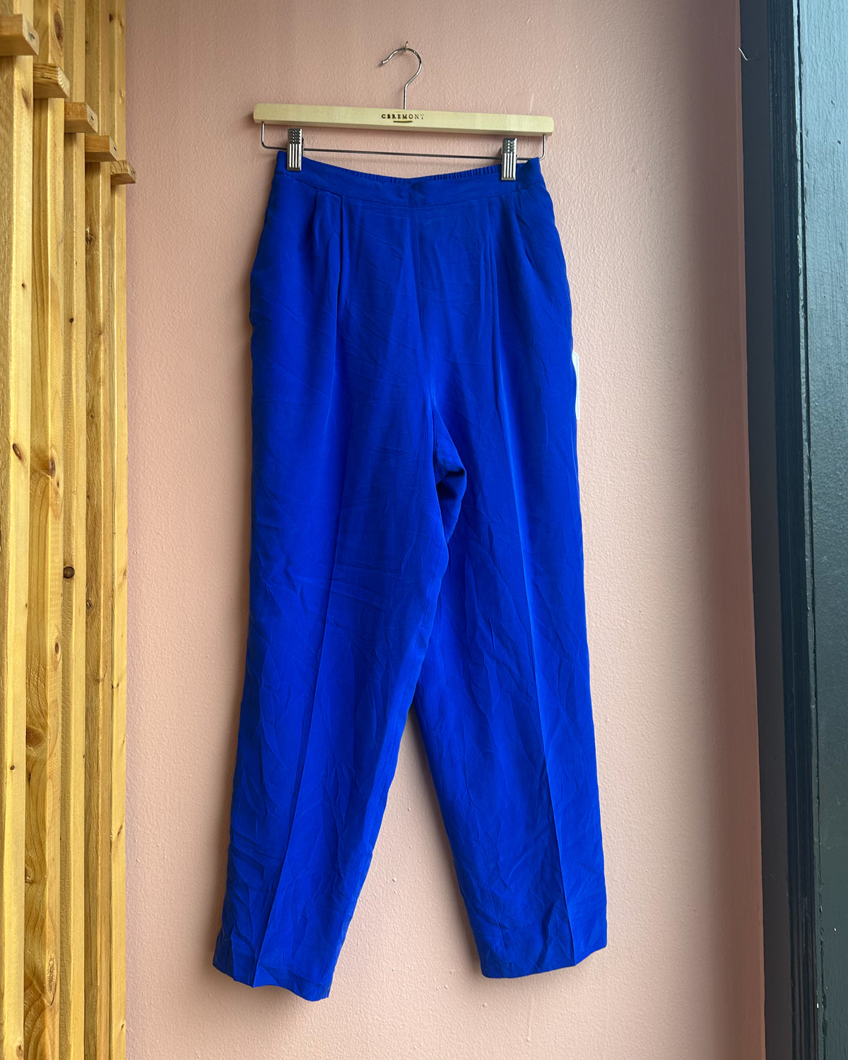 Vintage Blue Silk Pants