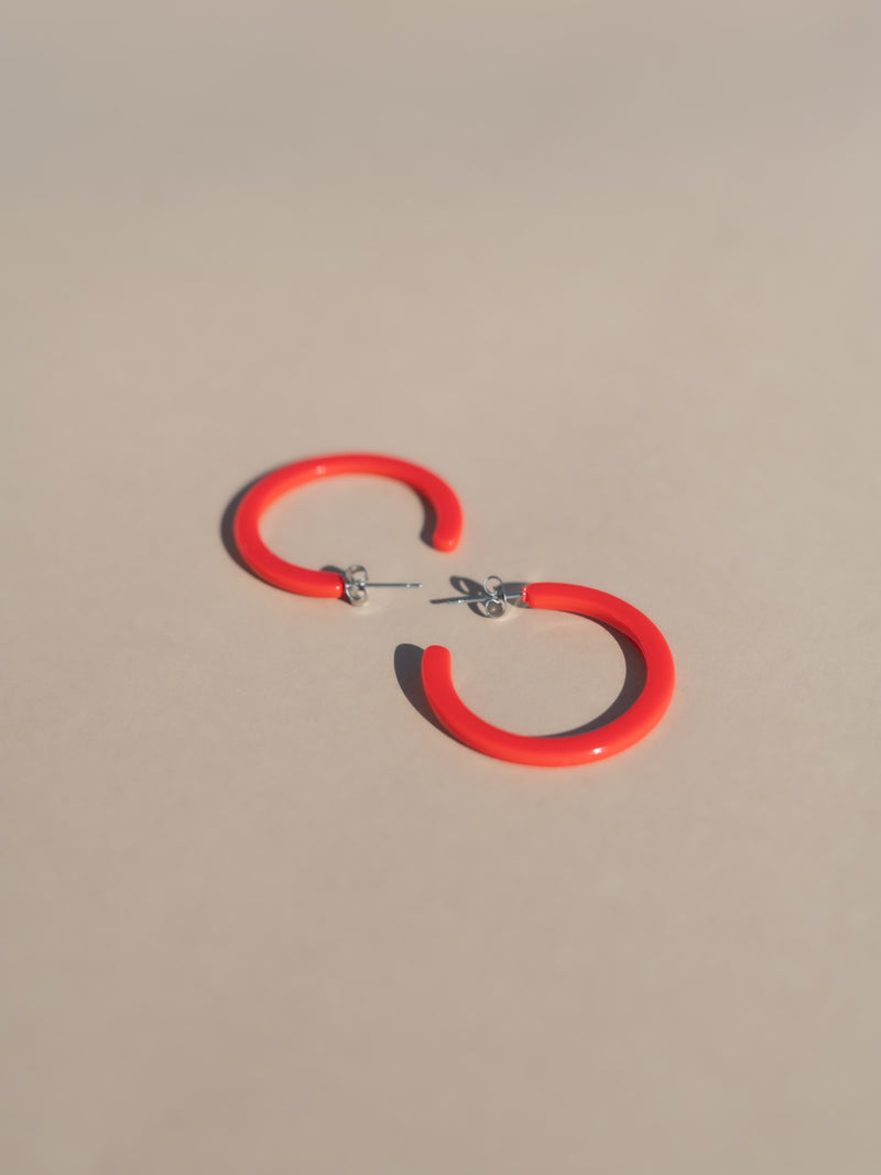 Alba Hoops ( New Thinner Style ) - Cherry Red