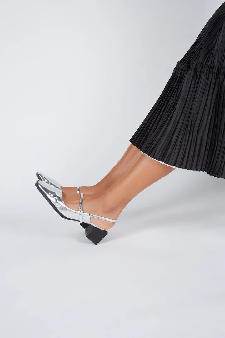 Metallic Marche Slingback Mary Jane