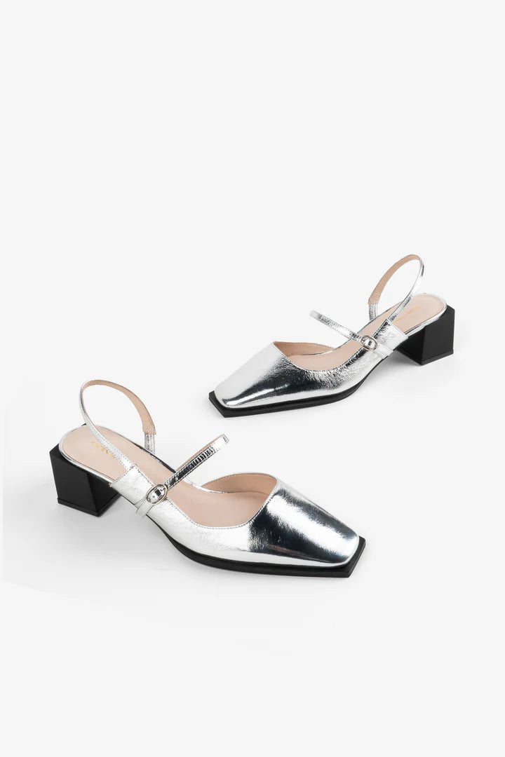 Metallic Marche Slingback Mary Jane