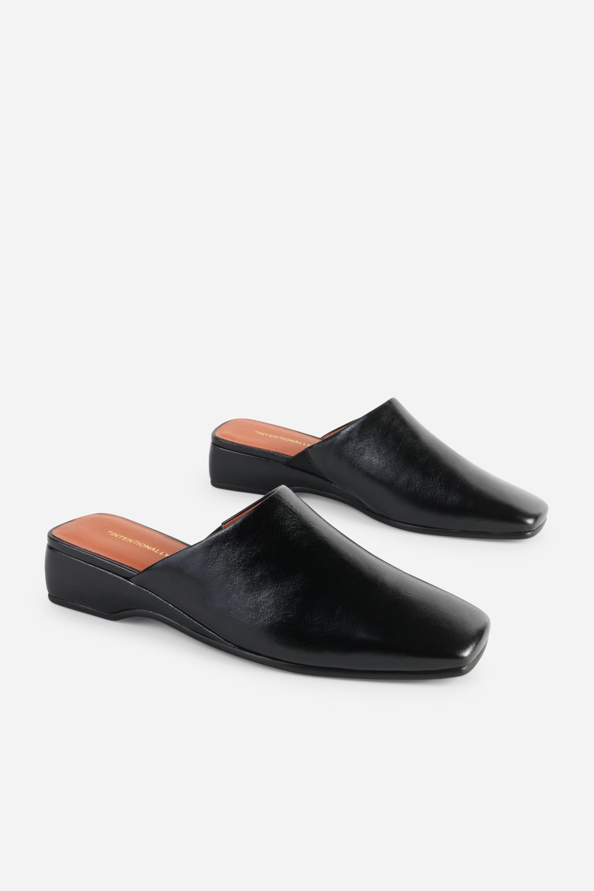 Intentionally Blank Marer Wedge Heel Mule - Black