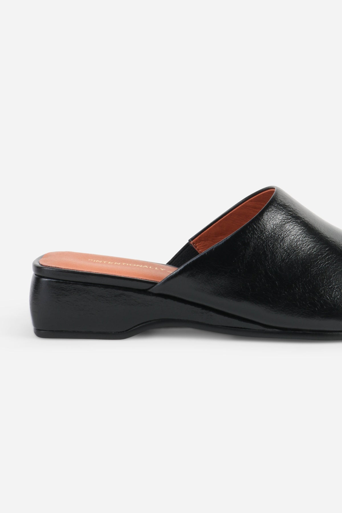 Intentionally Blank Marer Wedge Heel Mule - Black