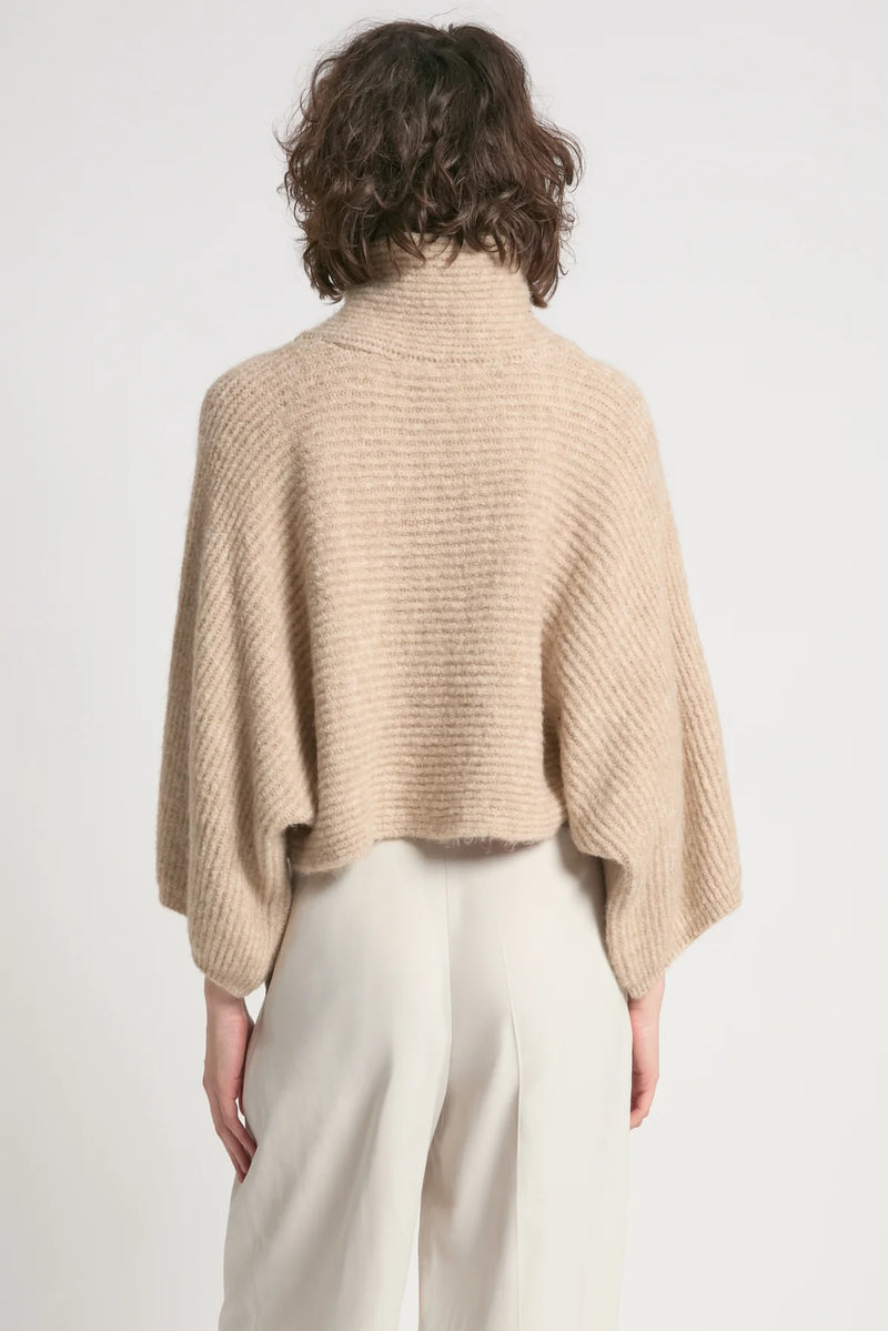 Cropped Cocoon Sweater / Sand