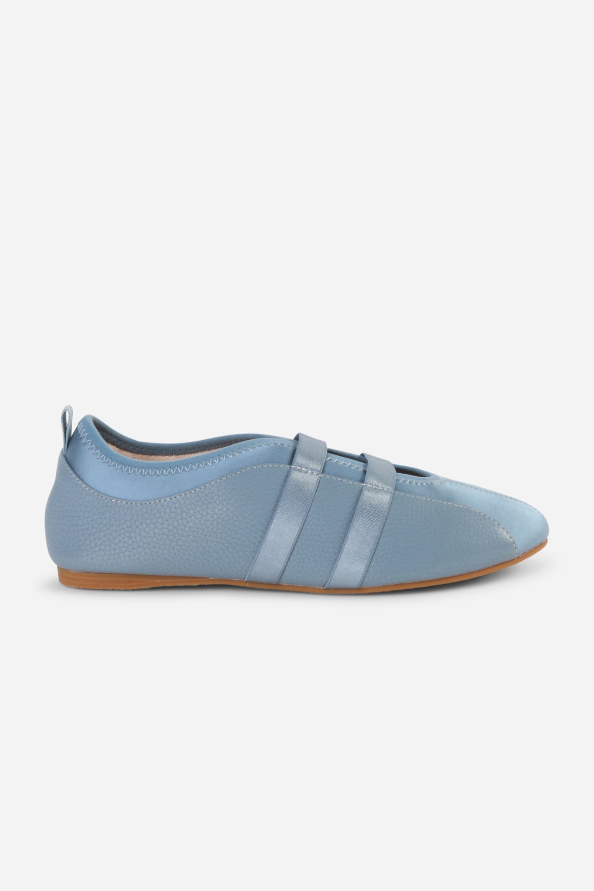 Intentionally Blank Sporty Leather Slip-On Ballet Sneaker - Blue