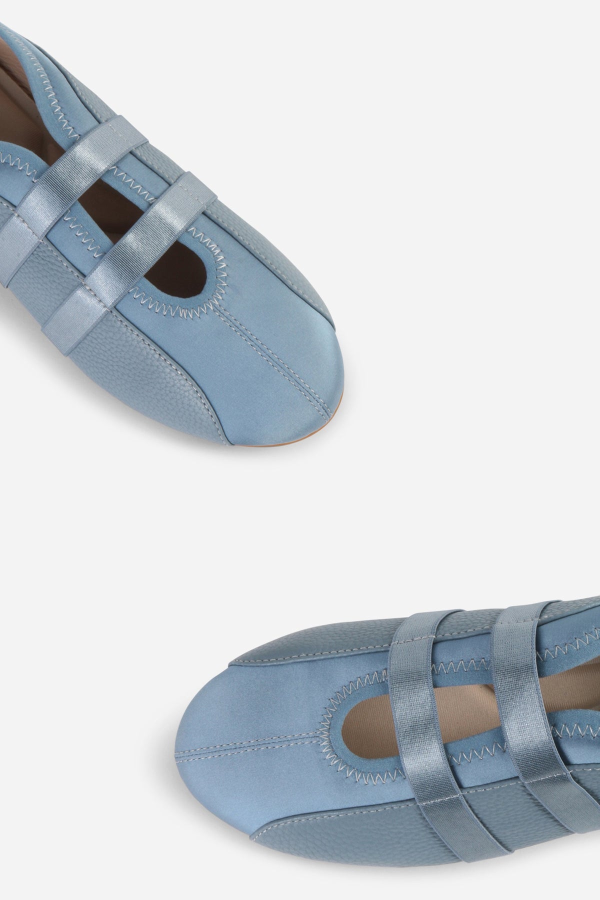 Intentionally Blank Sporty Leather Slip-On Ballet Sneaker - Blue