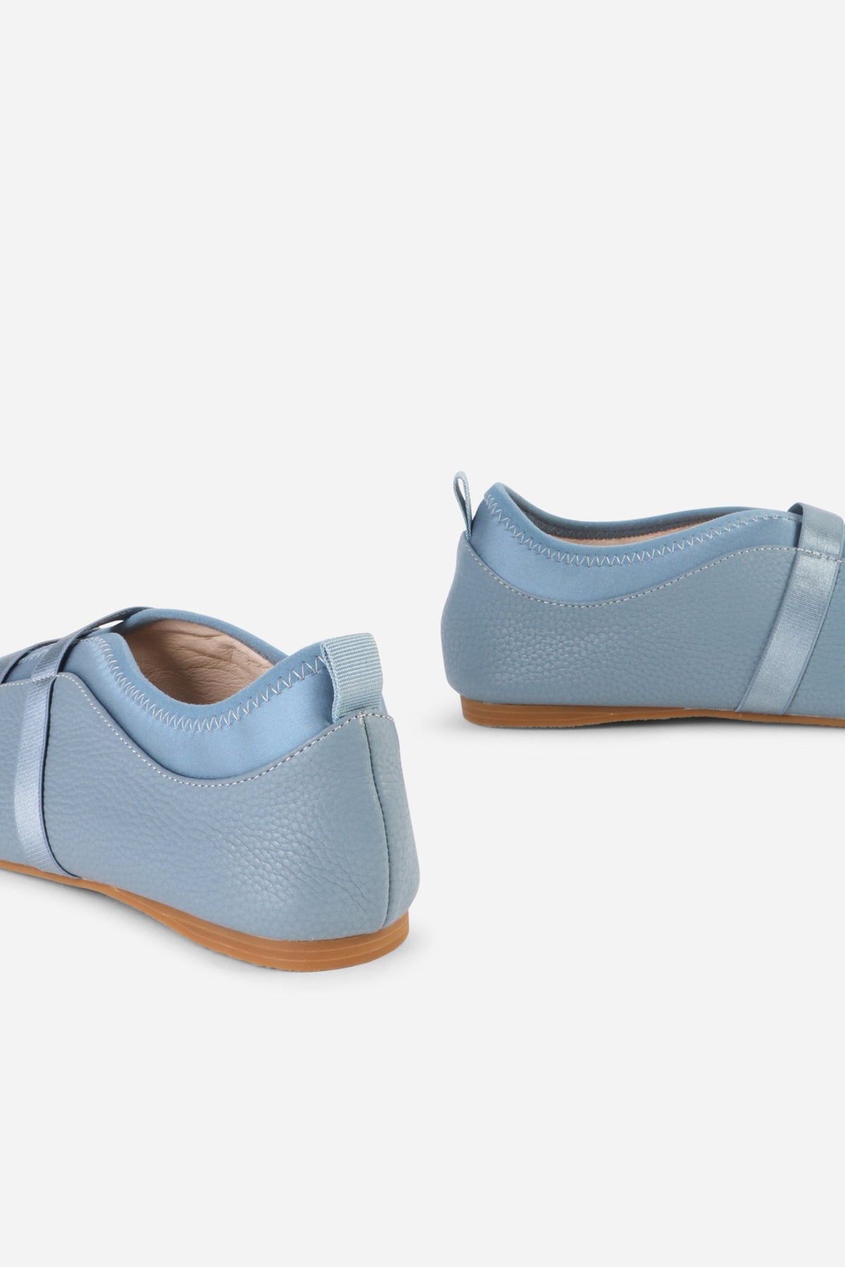 Intentionally Blank Sporty Leather Slip-On Ballet Sneaker - Blue