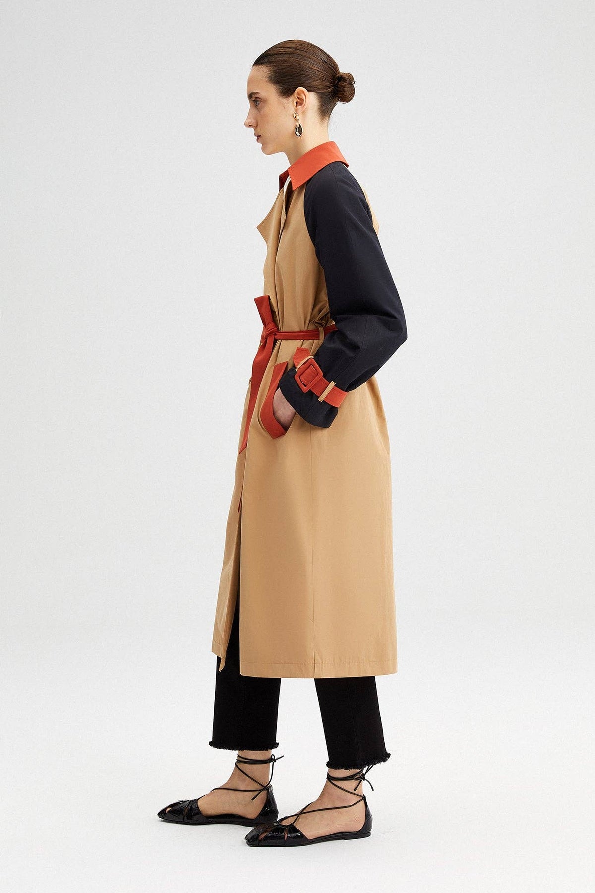 Colorblock Colette Trench Coat
