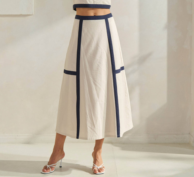 Soubrette Contrast Trim Skirt