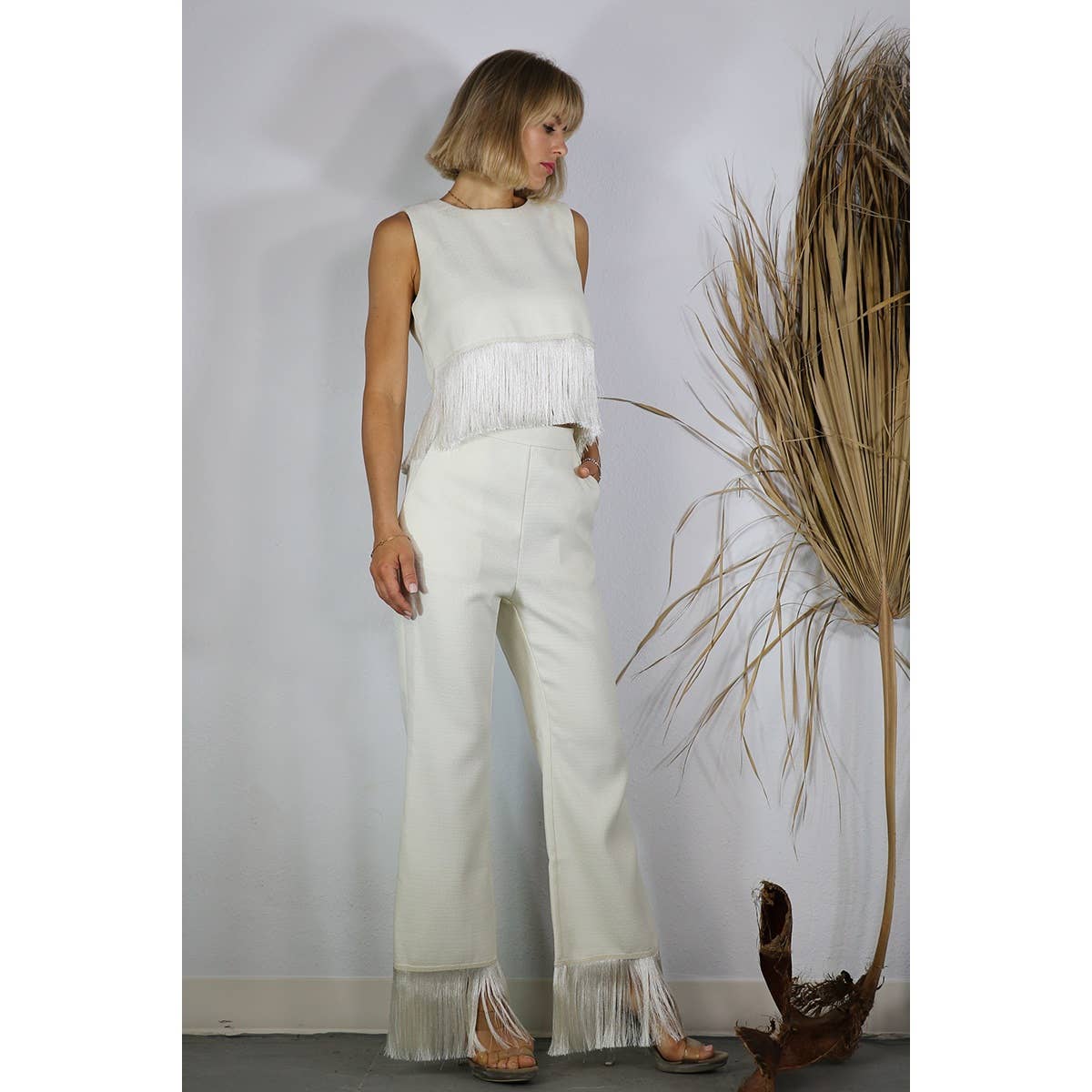 Tassel Pants / Cream