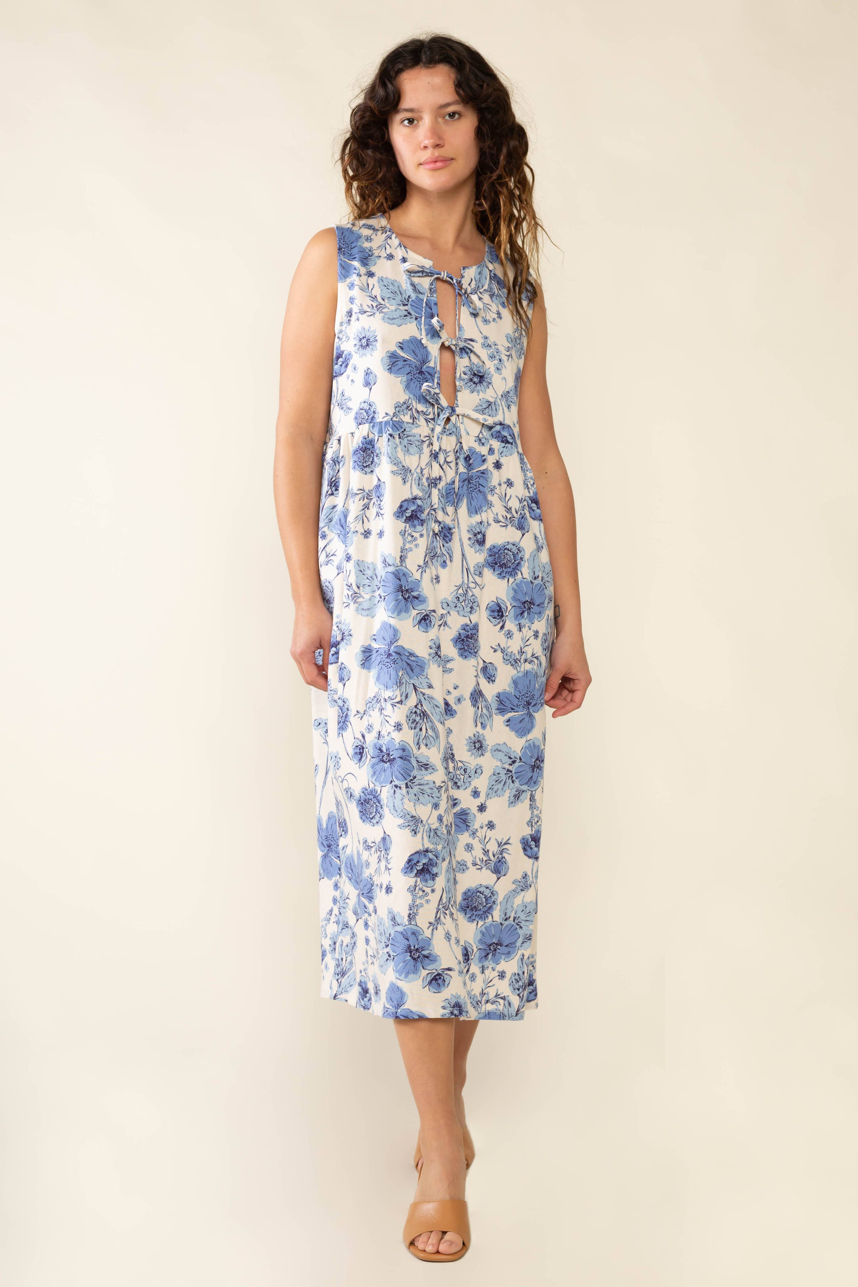 Sonoma Floral Tie Midi Dress