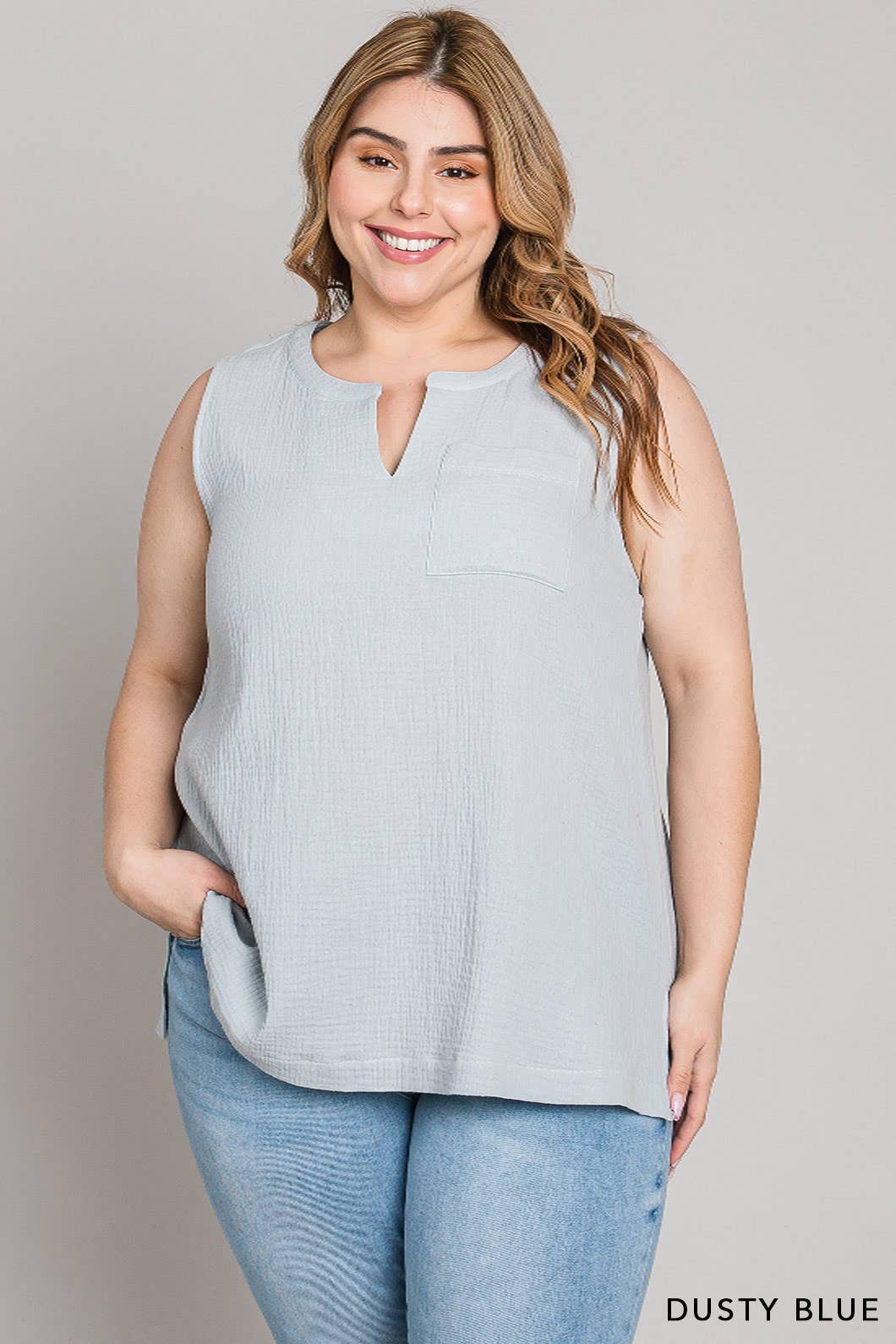 Cotton Ciele Top / Dusty Blue