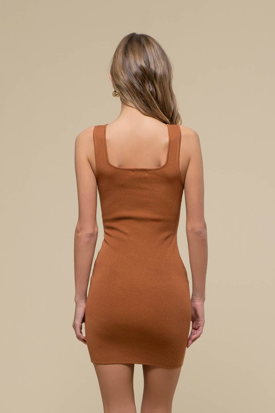 Jessica Knit Tank Dress in Rust