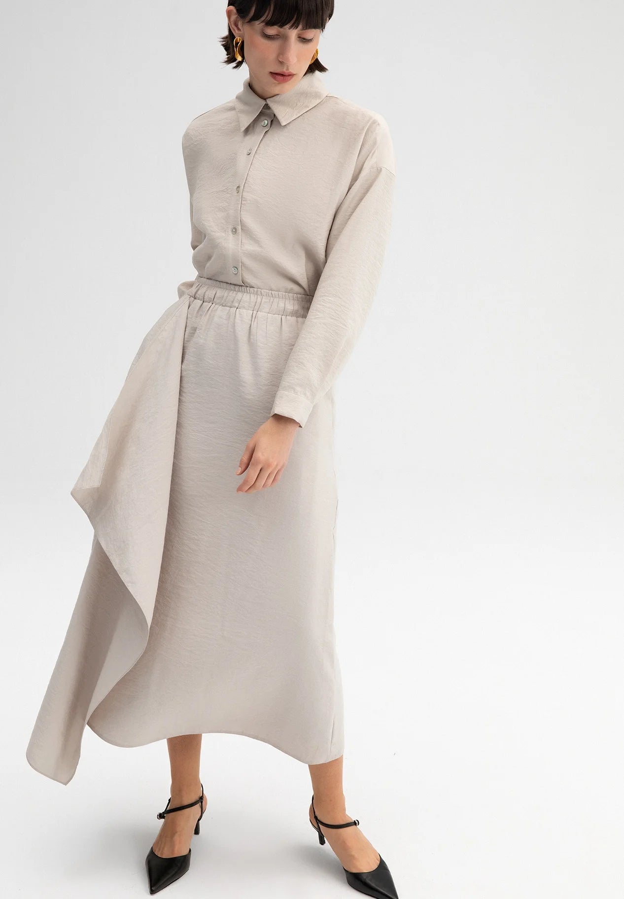 Asymmetric Cupra Skirt