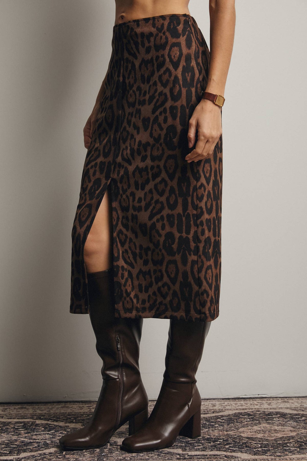 Gio Leopard Print Skirt